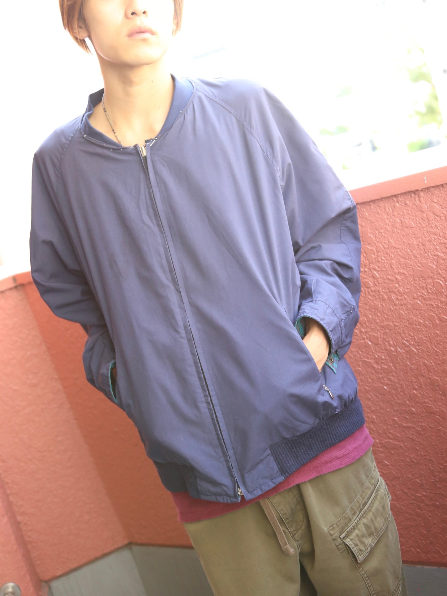1990S UNKNOWN REVERSIBLE BOMBER JACKET