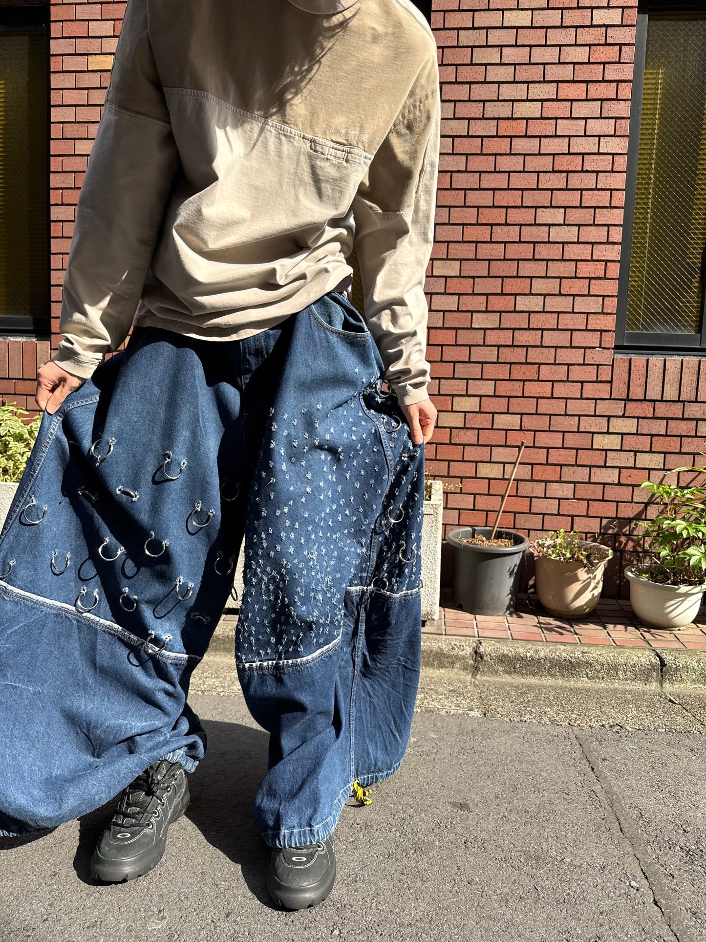 -2000S KIKWEAR CUSTOM BAGGY DENIM PANTS