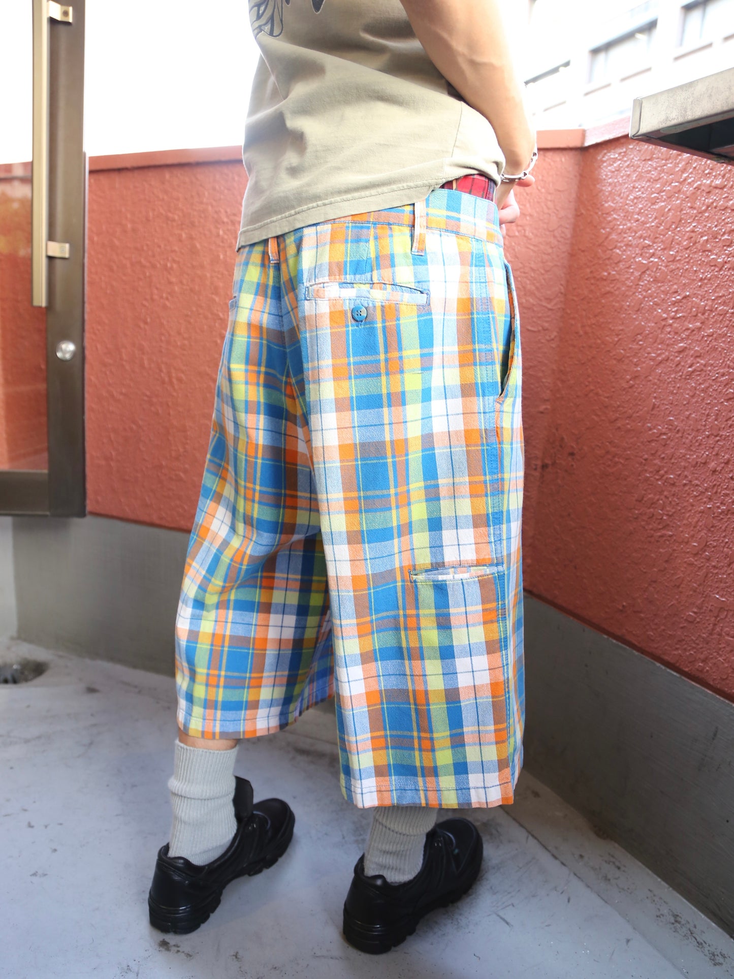 2000S REGAL WEAR PLAID PATTERN BAGGY SHORTS