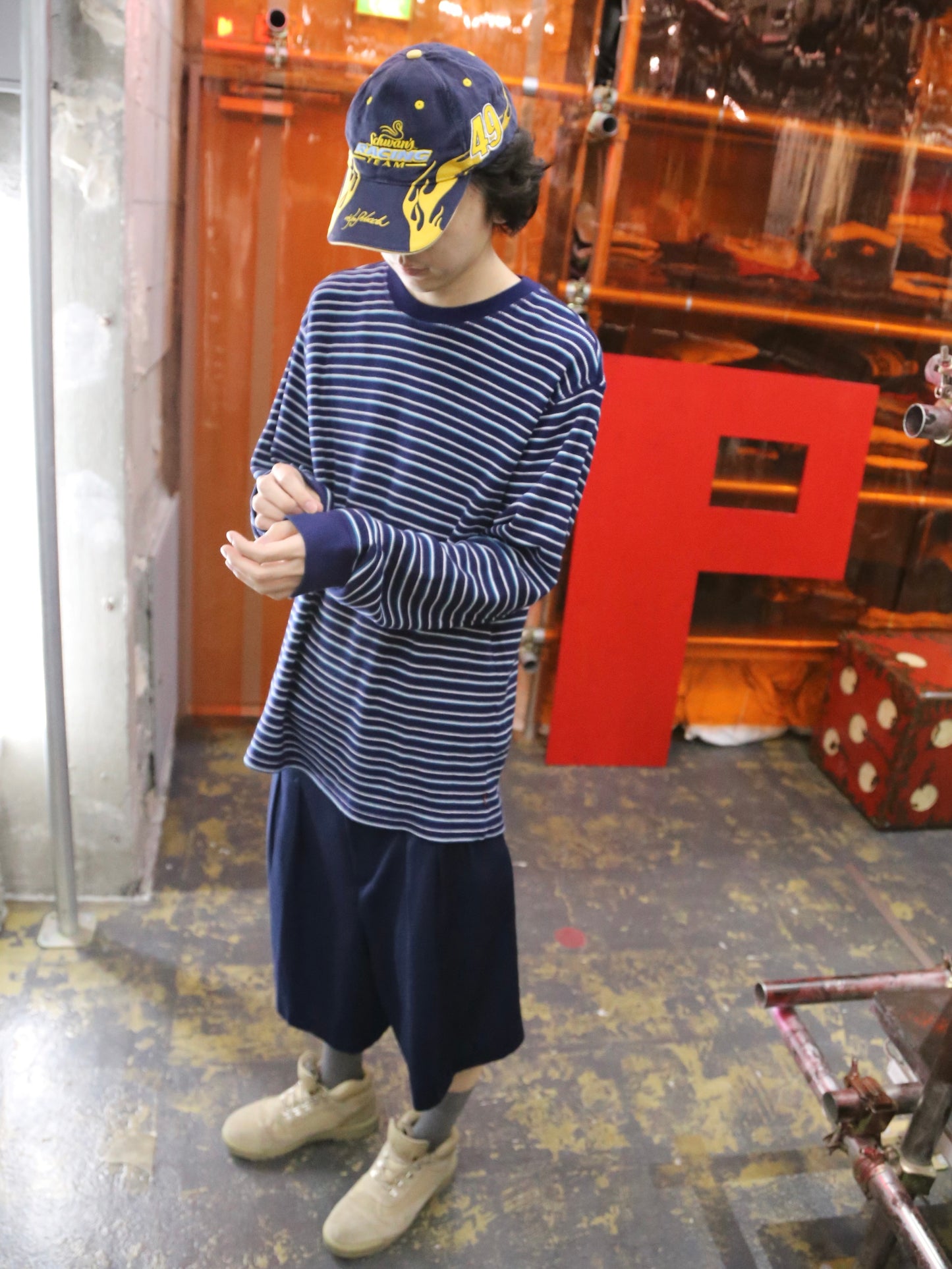 LEVI'S STRIPED THERMAL L/S TOP