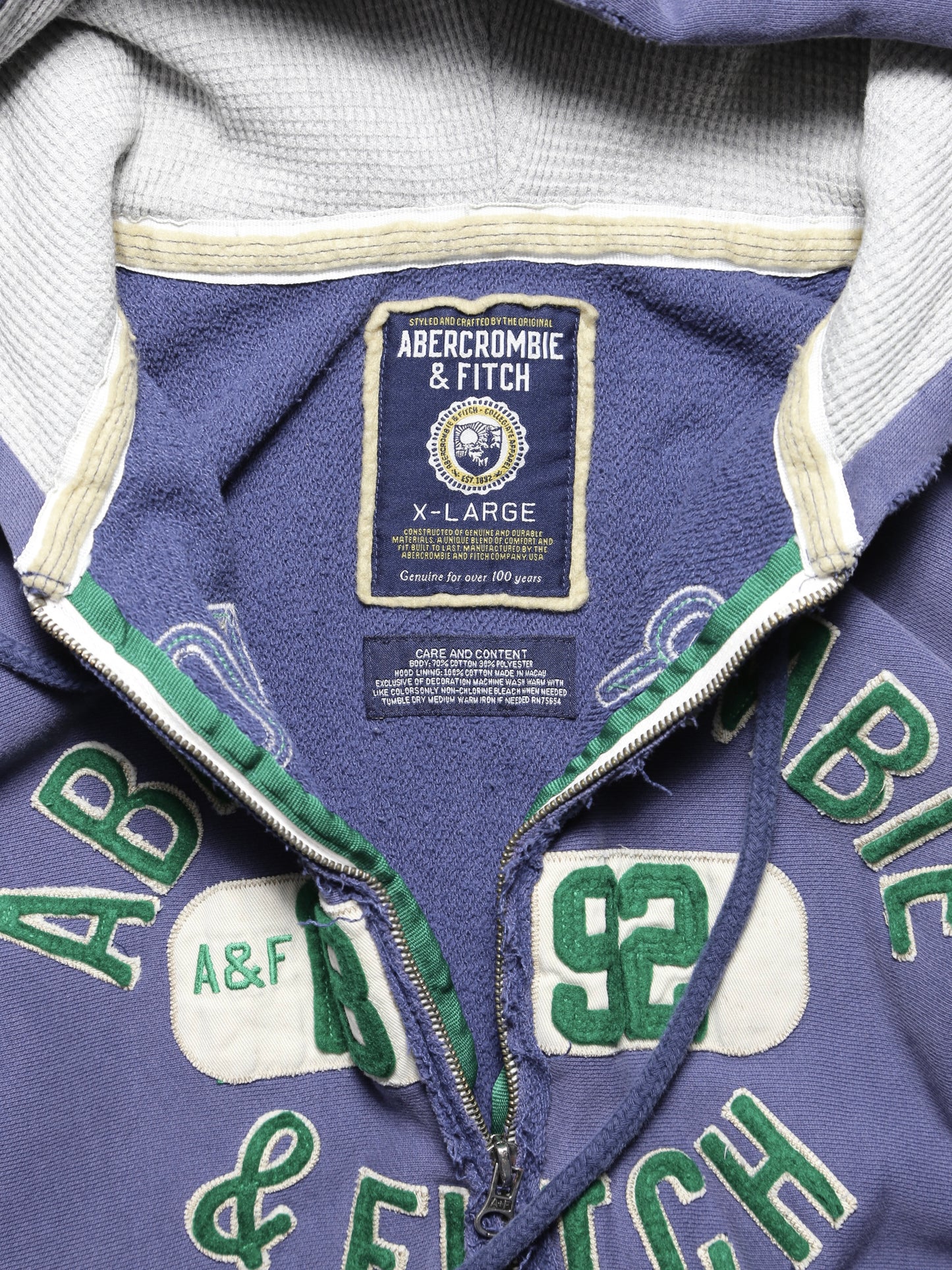 2000S ABERCROMBIE & FITCH ZIP HOODIE