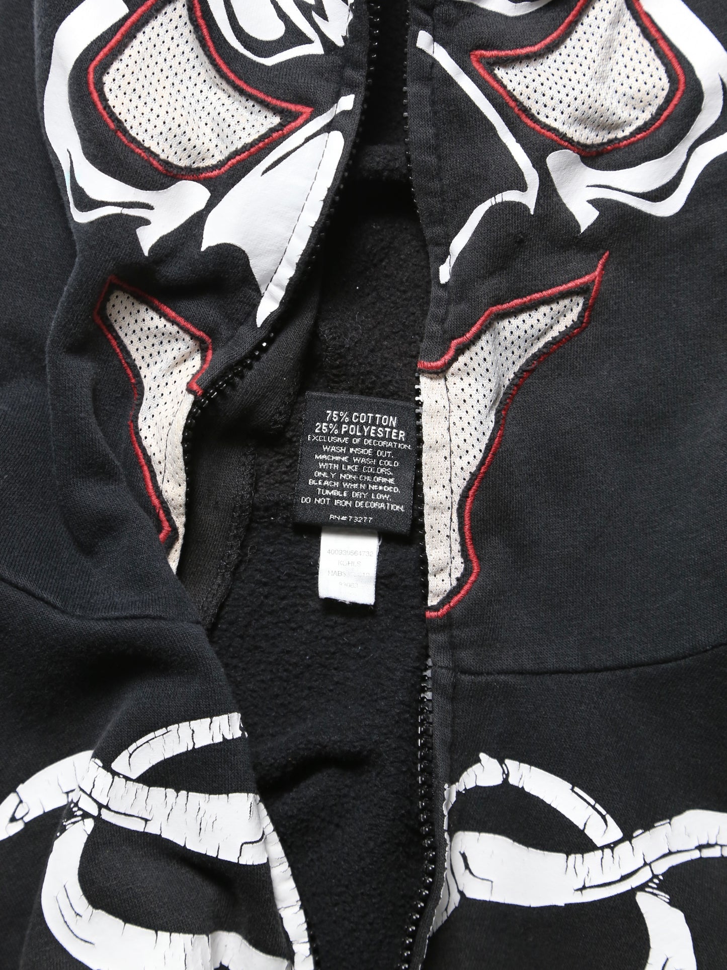 TONY HAWK SKULL MASK SKELETON ZIP-UP HOODIE