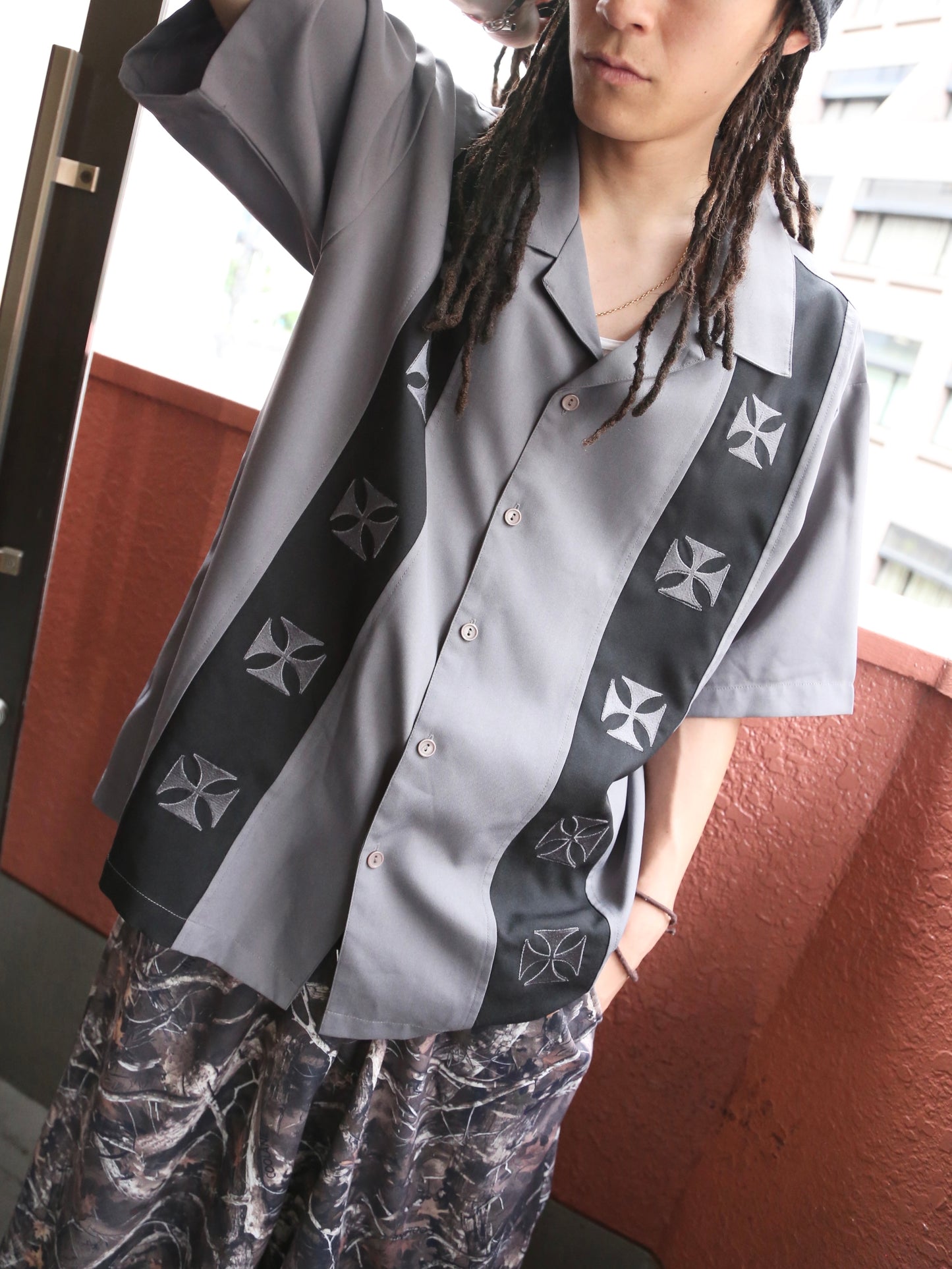 -2000S INTERSTATE  S/S OPEN COLLAR SHIRT