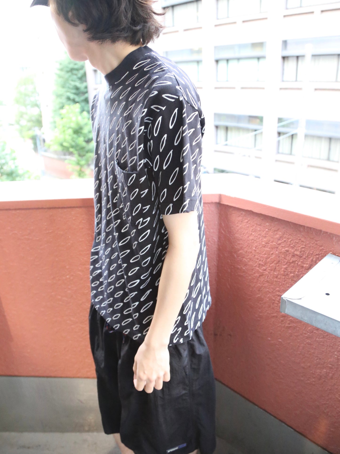 1990S- ALL-OVER PRINT S/S POCKET TEE