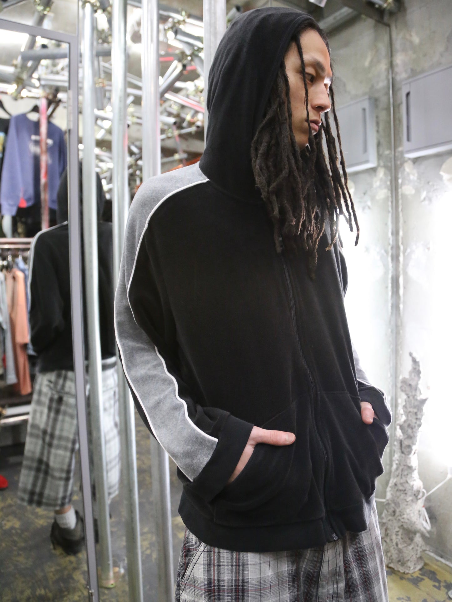 2000S VENEZIA PILE ZIP-UP HOODIE