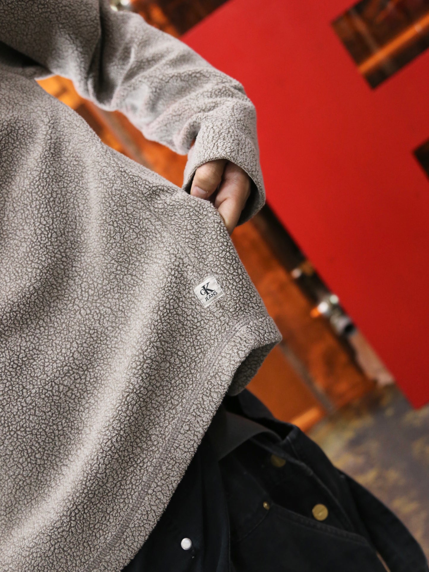 1990S CK JEANS PILE SWEATSHIRT