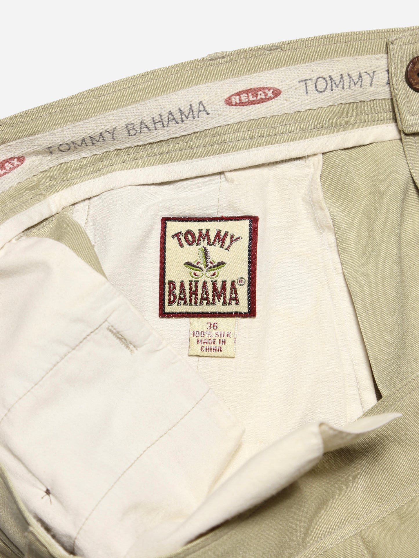 TOMMY BAHAMA 2-TUCK SILK WIDE SLACKS