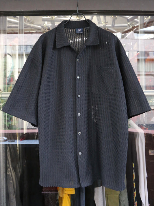1990S- BASE CAMP S/S MESH OPEN COLLAR SHIRT