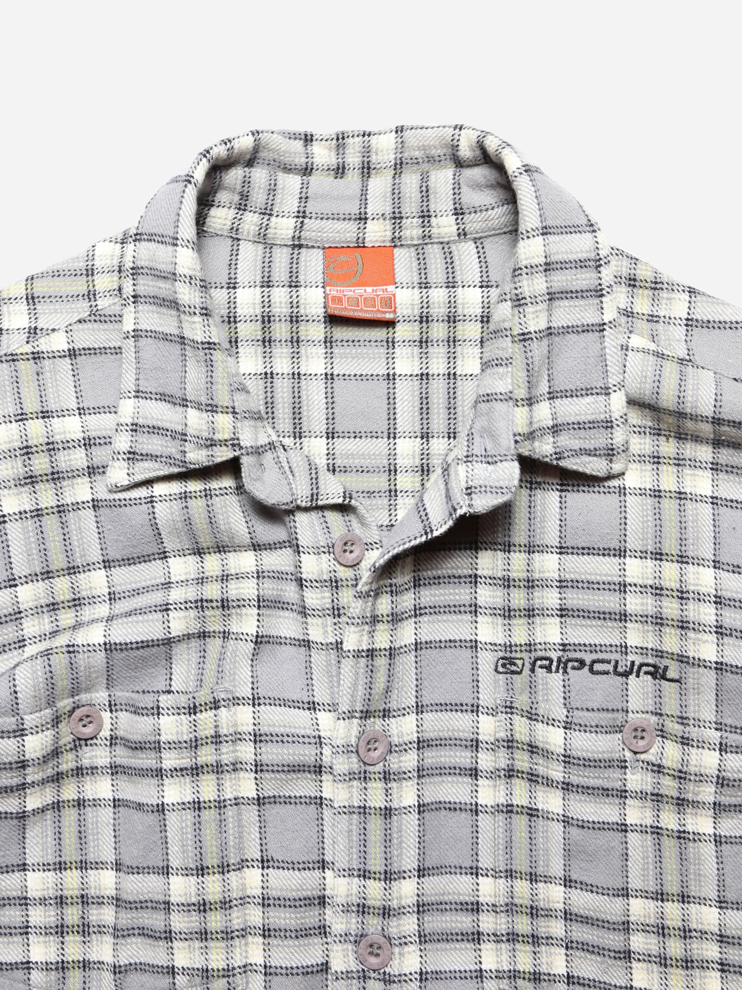 2000S RIP CURL PLAID PATTERN L/S SHIRT