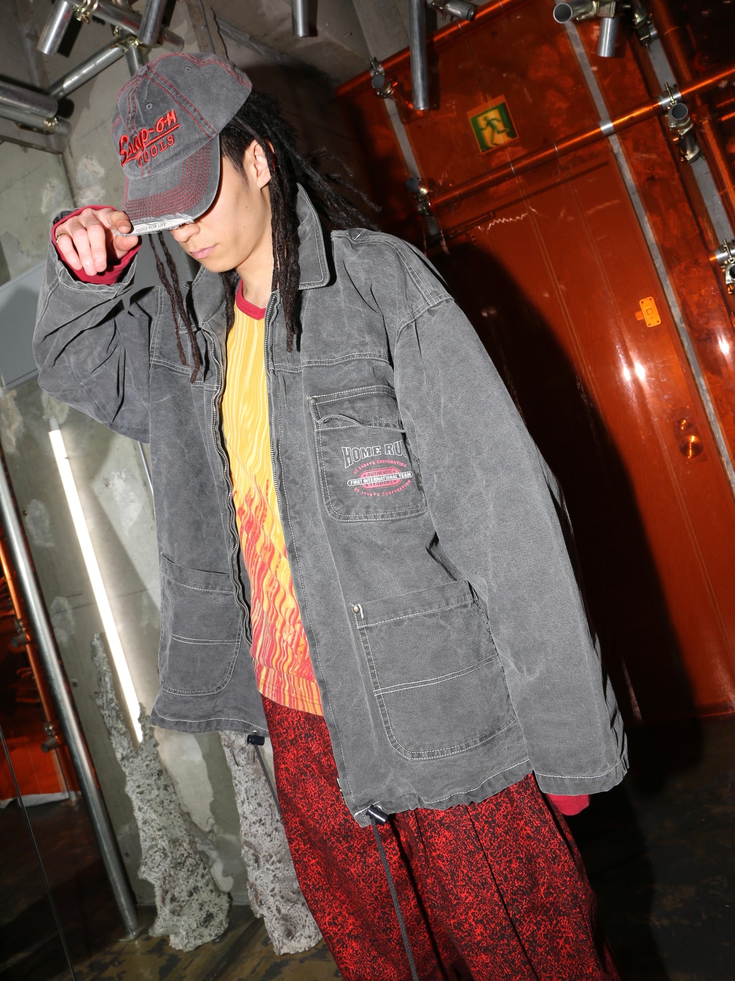 1990S EURO FADED ZIP-UP JACKET
