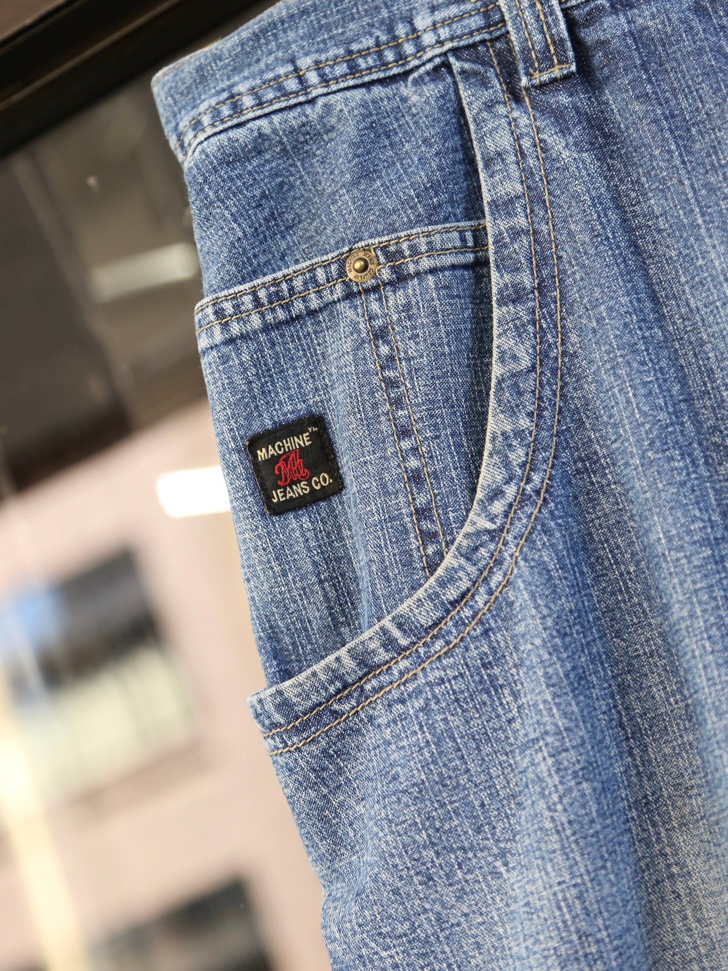 2000S MACHINE BAGGY DENIM SHORTS