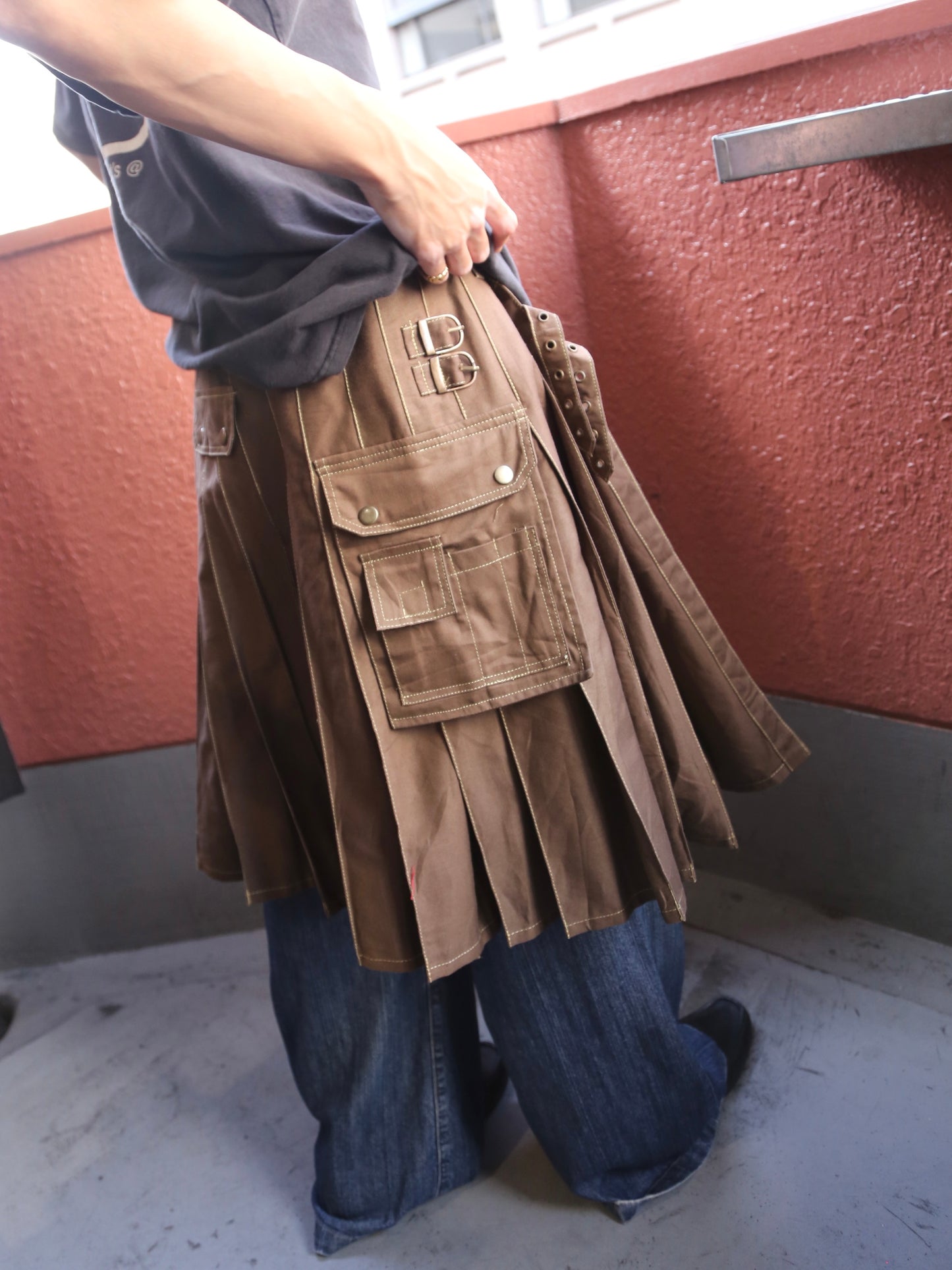 UNKNOWN MEN'S WRAP SKIRT