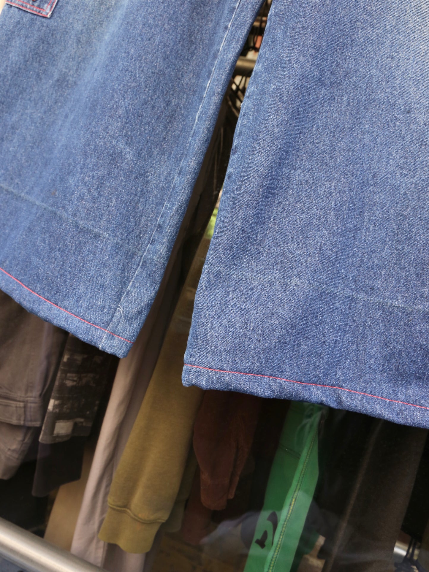 1990S GREED BAGGY DENIM PANTS