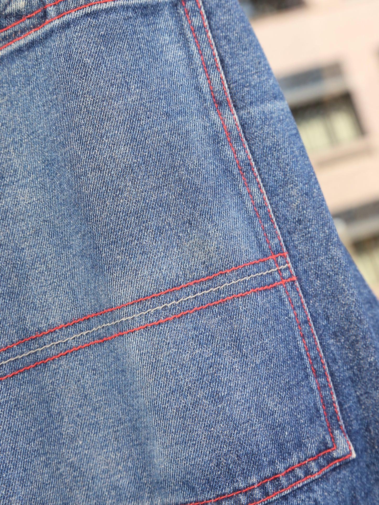 1990S GREED BAGGY DENIM PANTS