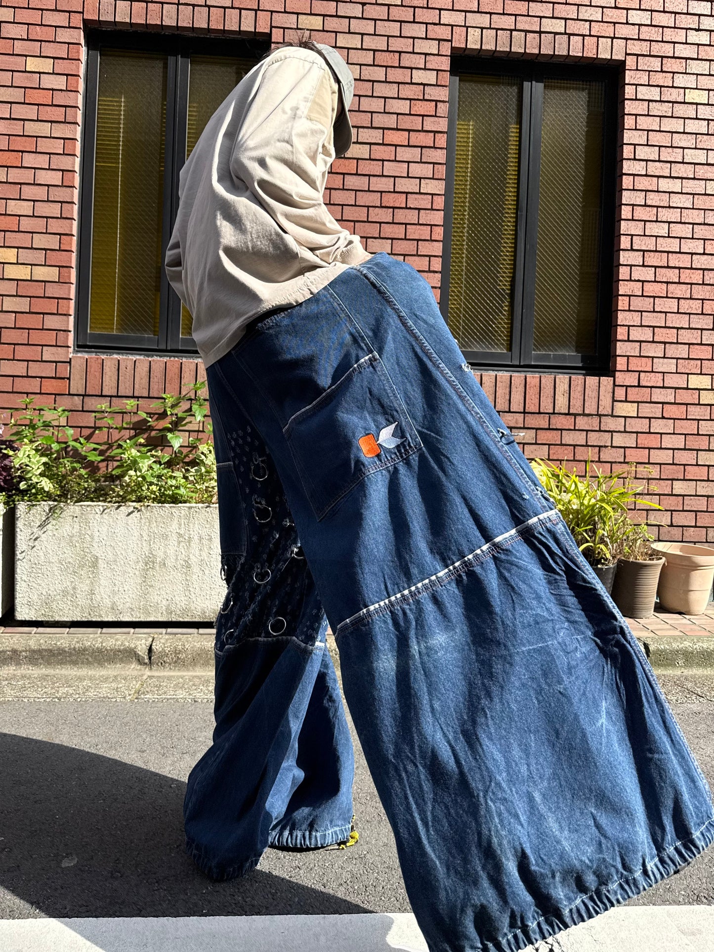 -2000S KIKWEAR CUSTOM BAGGY DENIM PANTS