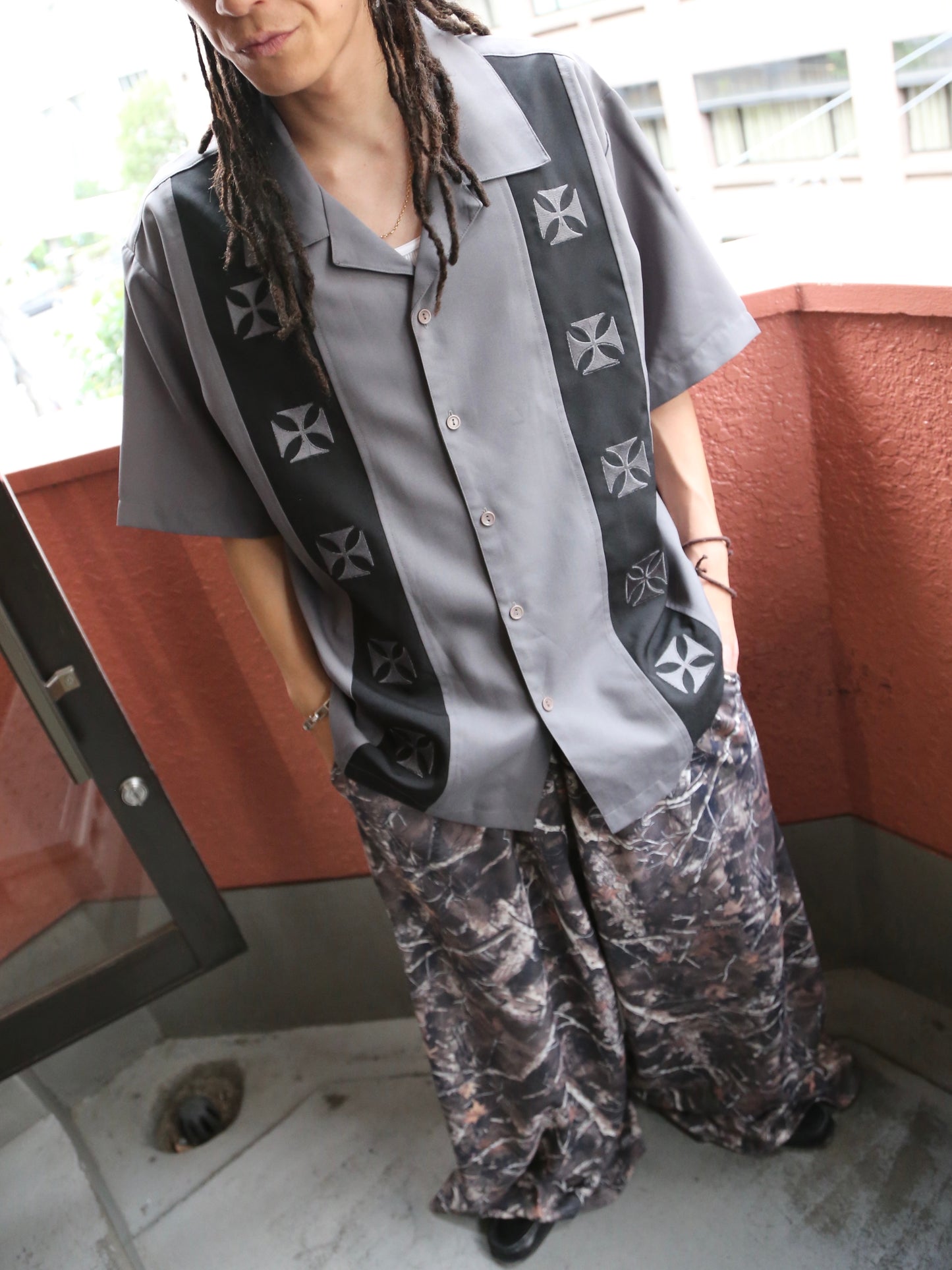 -2000S INTERSTATE  S/S OPEN COLLAR SHIRT