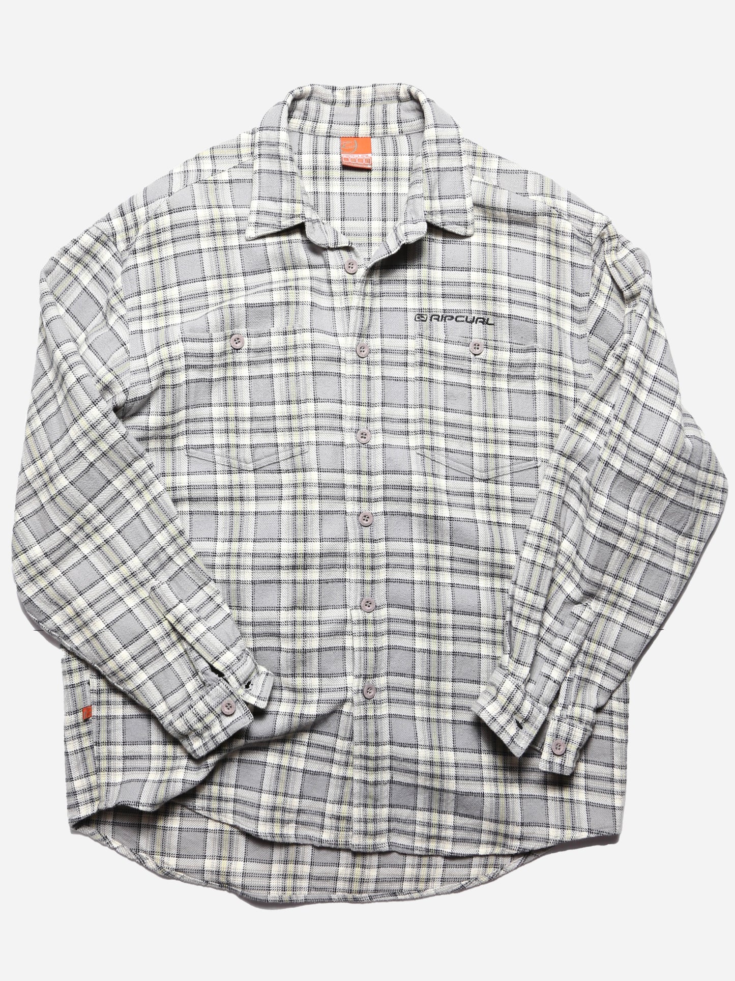 2000S RIP CURL PLAID PATTERN L/S SHIRT