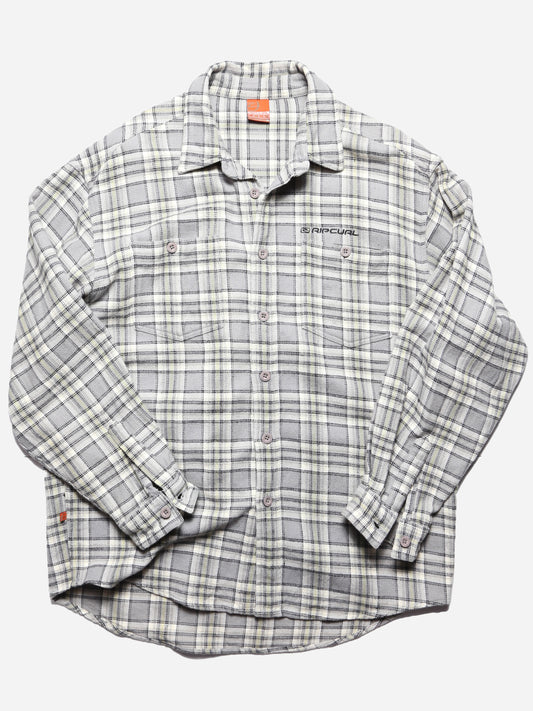 2000S RIP CURL PLAID PATTERN L/S SHIRT