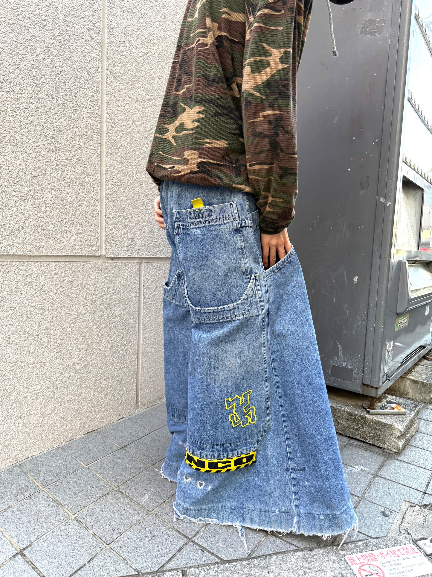 1990S JNCO "CRIME SCENE" BAGGY DENIM PANTS