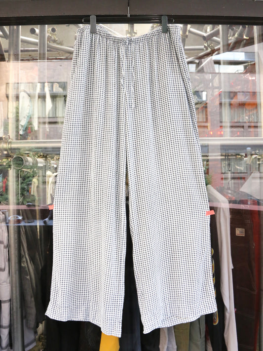 GINGHAM EASY WIDE PANTS