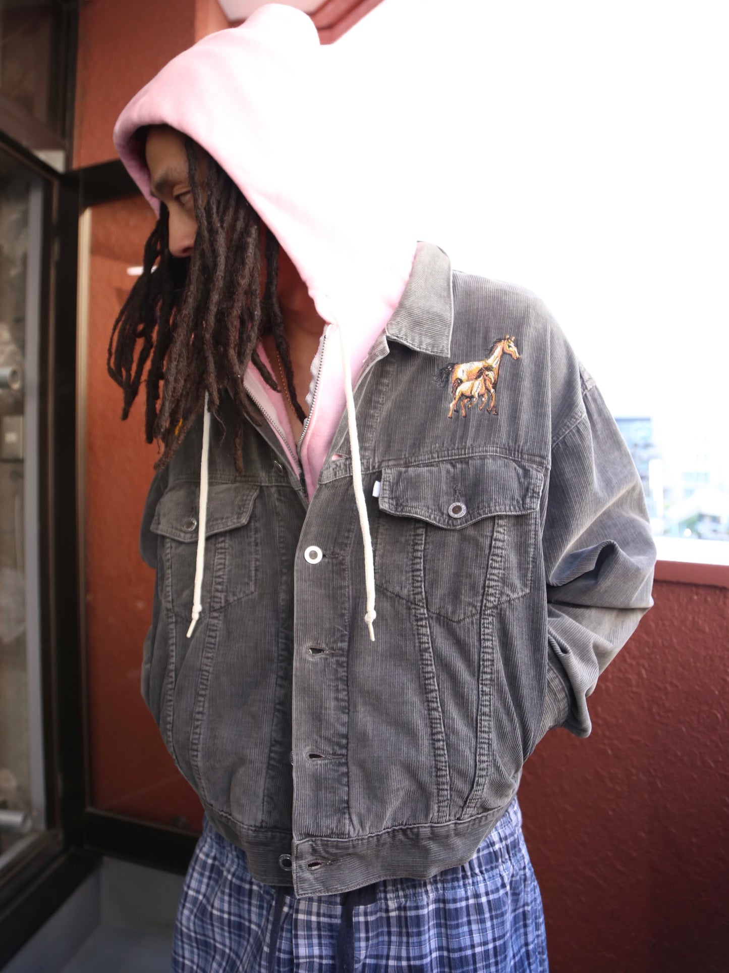 -2000S LEVI'S SILVER TAB CORDUROY TRUCKER JACKET - PATCH CUSTOM