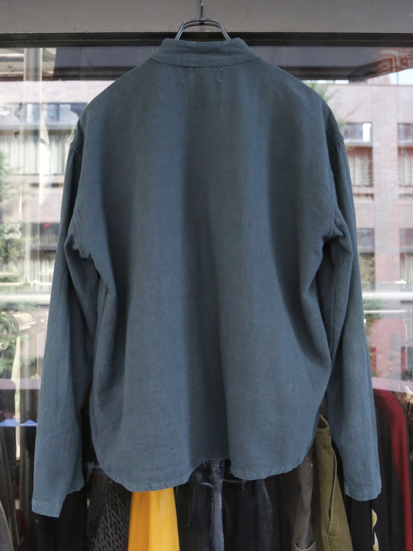 STAND COLLAR L/S COTTON SHIRT