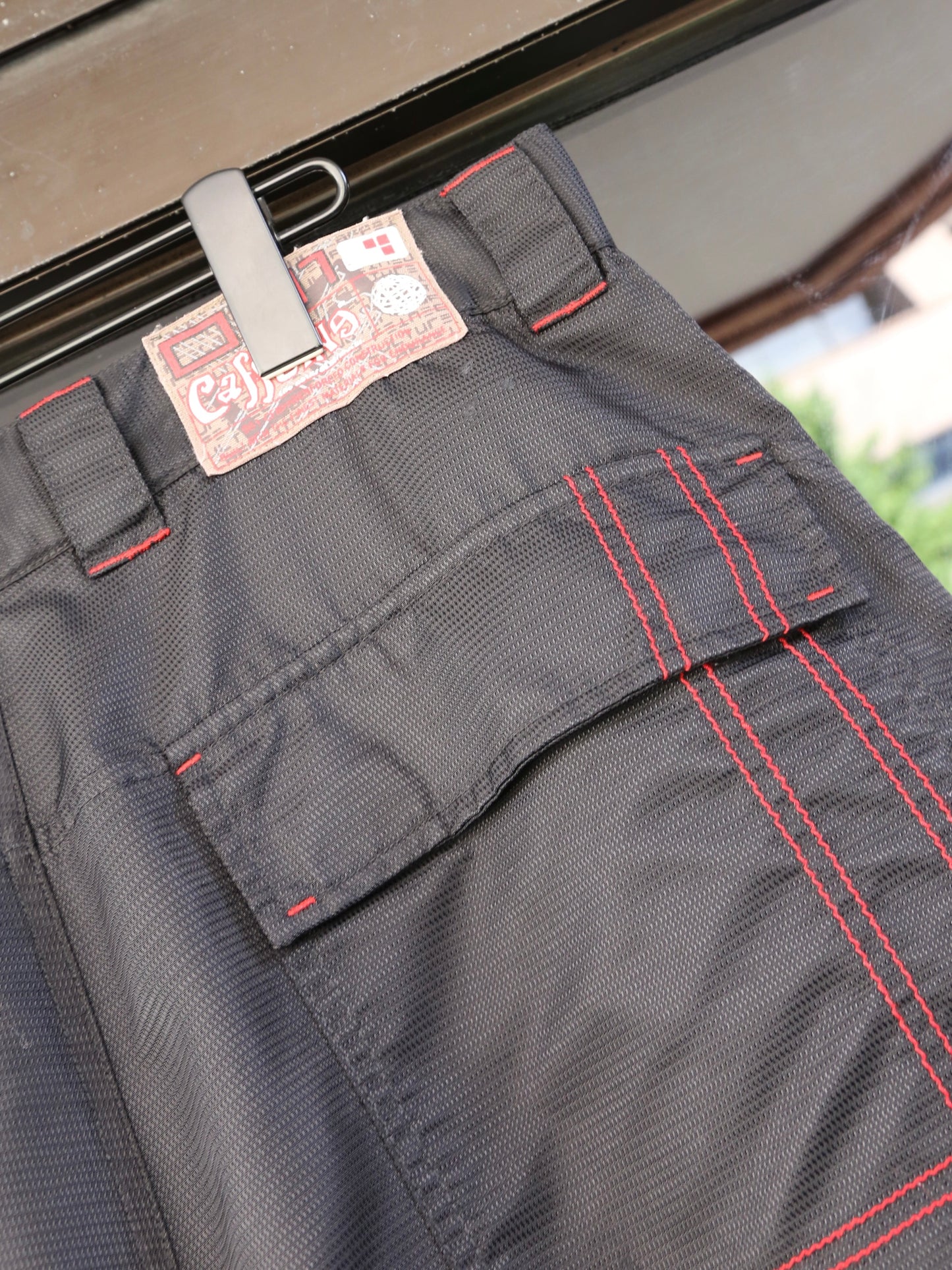 2000S CAFFEINE NYLON RAVE PANTS