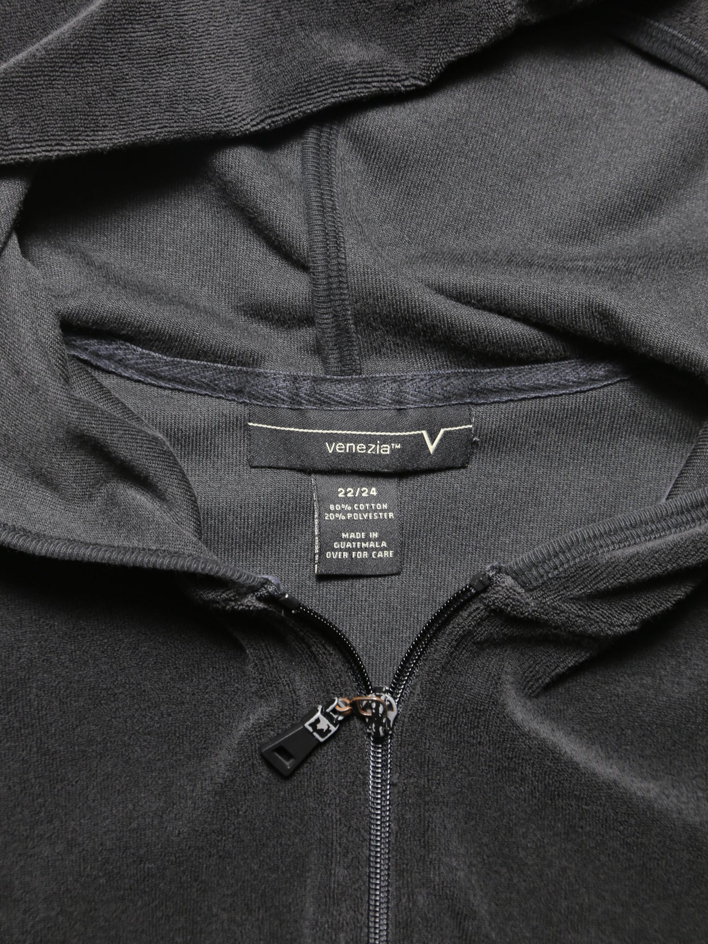 2000S VENEZIA PILE ZIP-UP HOODIE