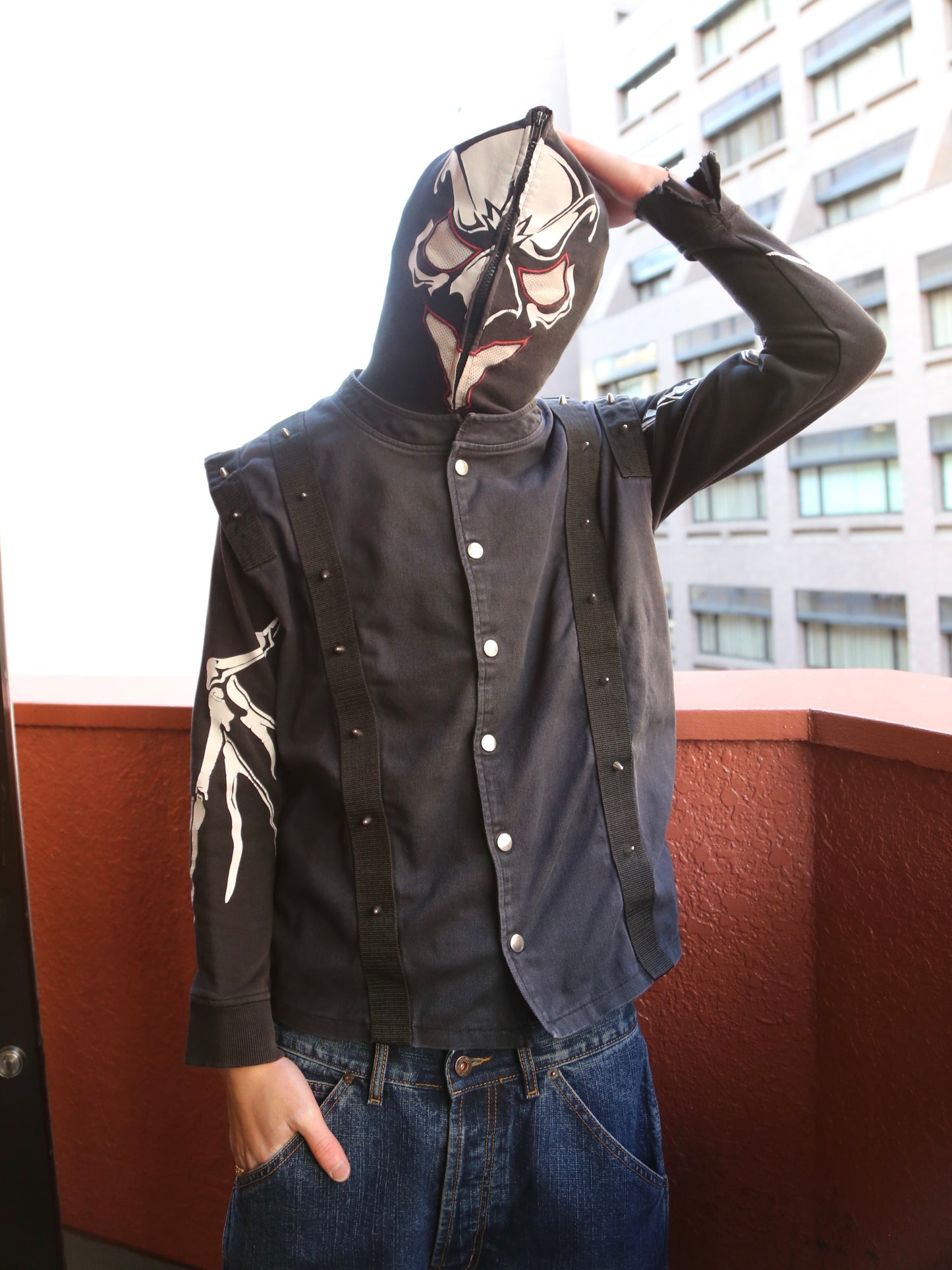 TONY HAWK SKULL MASK SKELETON ZIP-UP HOODIE