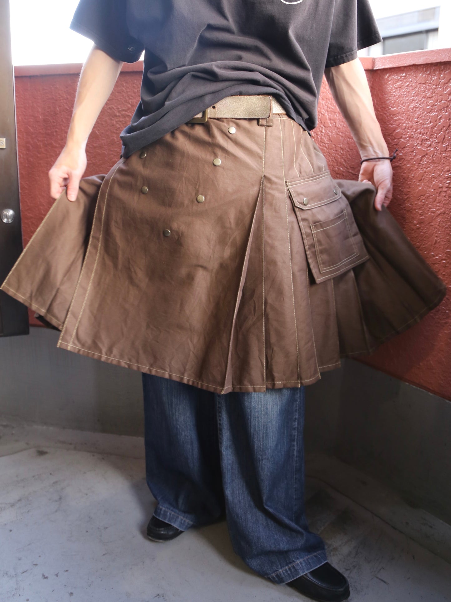 UNKNOWN MEN'S WRAP SKIRT