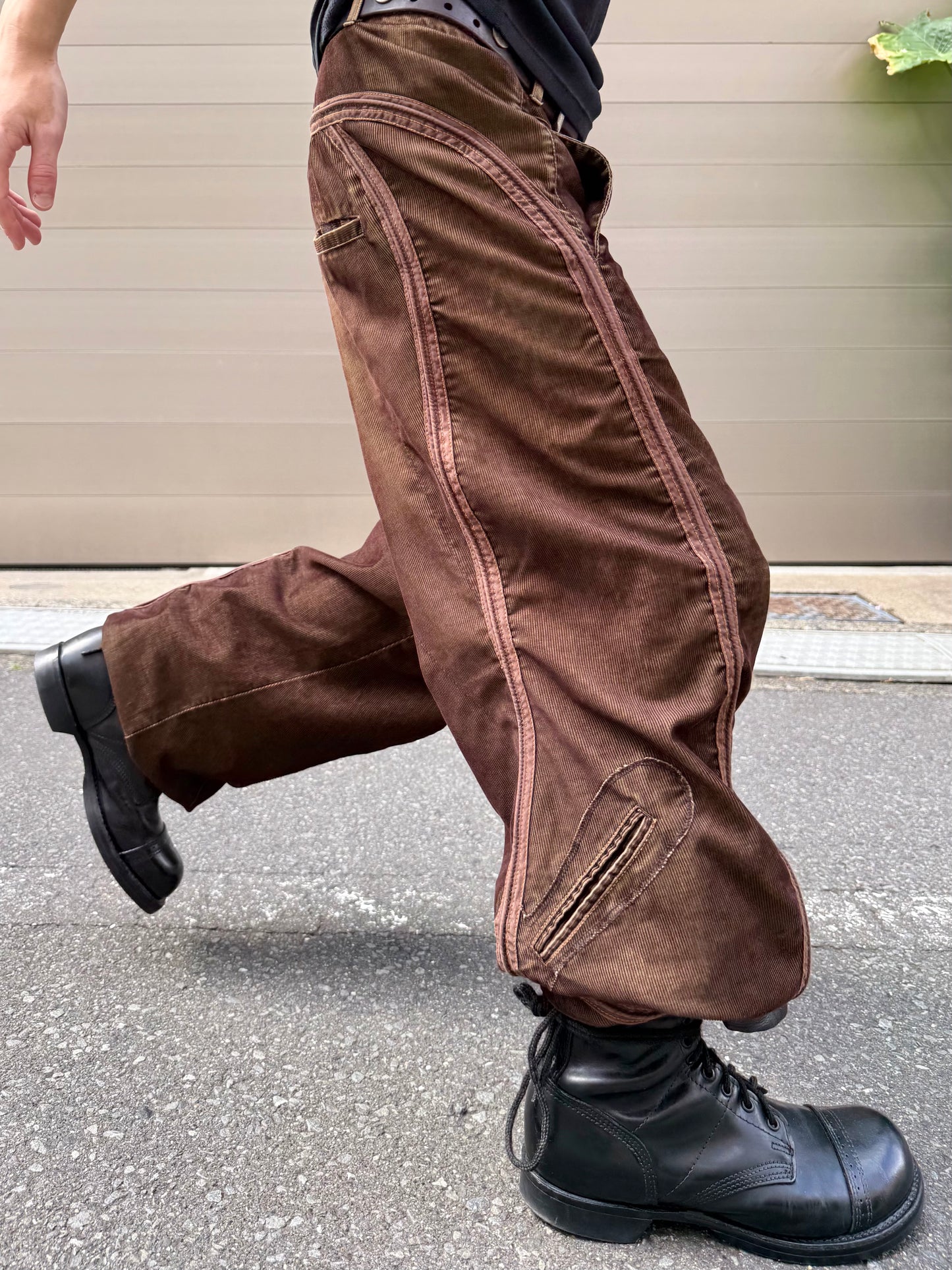 2000S MARITHE + FRANCOIS GIRBAUD 3D CORDUROY PANTS