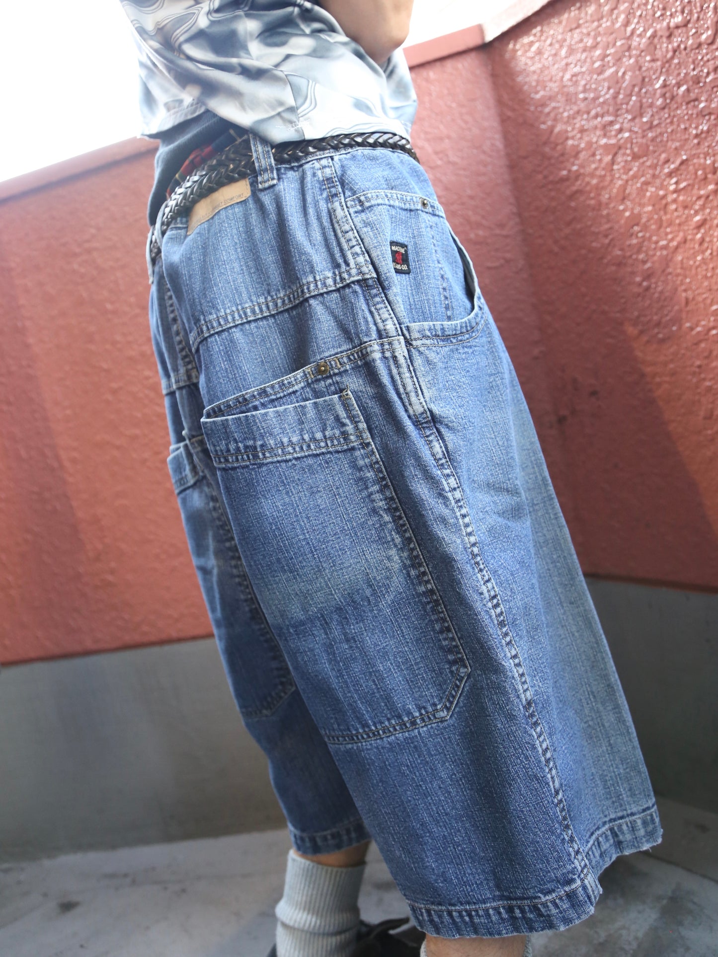 2000S MACHINE BAGGY DENIM SHORTS