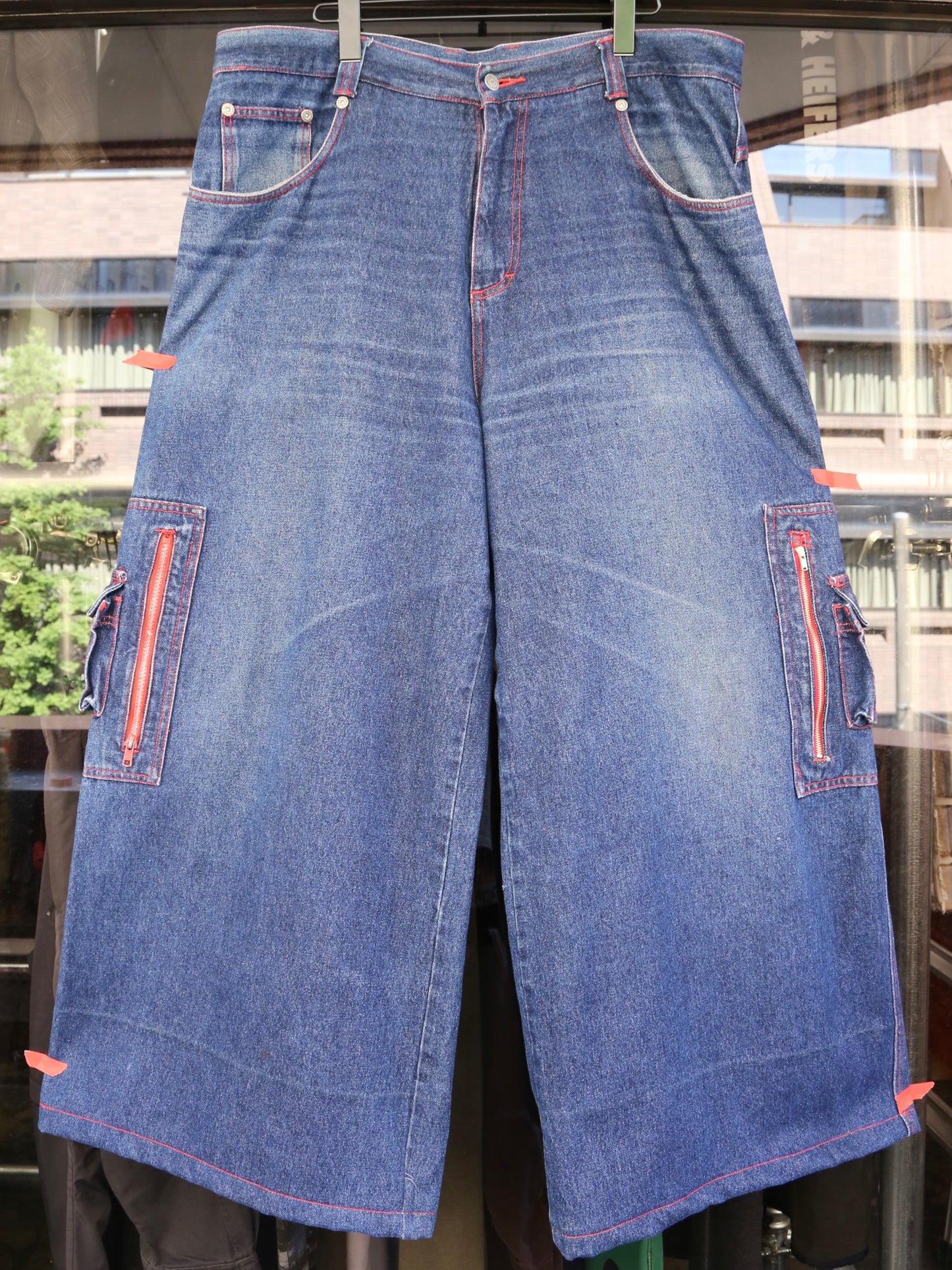 1990S GREED BAGGY DENIM PANTS
