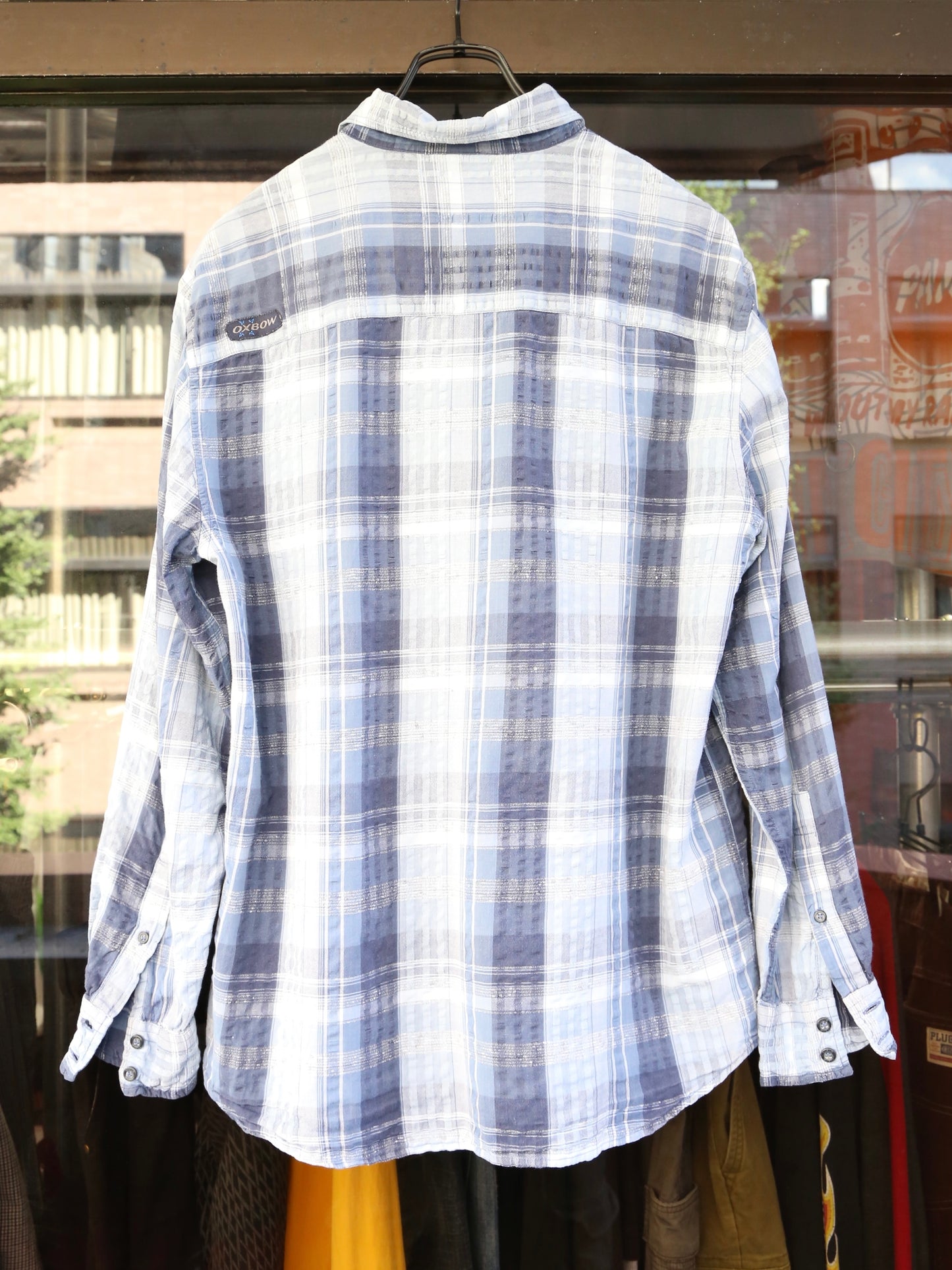 2004S OXBOW PLAID PATTERN L/S SEERSUCKER SHIRT