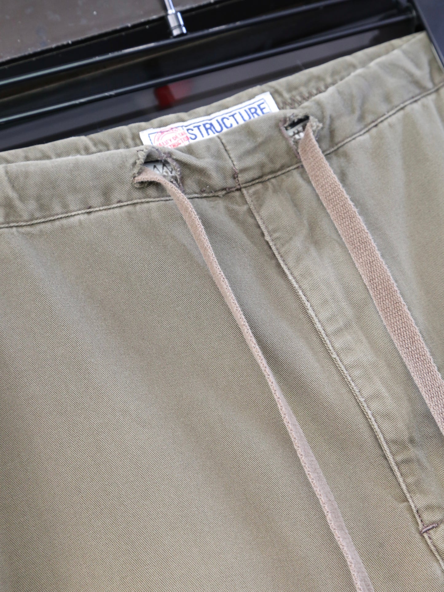 -2000S STRUCTURE COTTON EASY WIDE PANTS