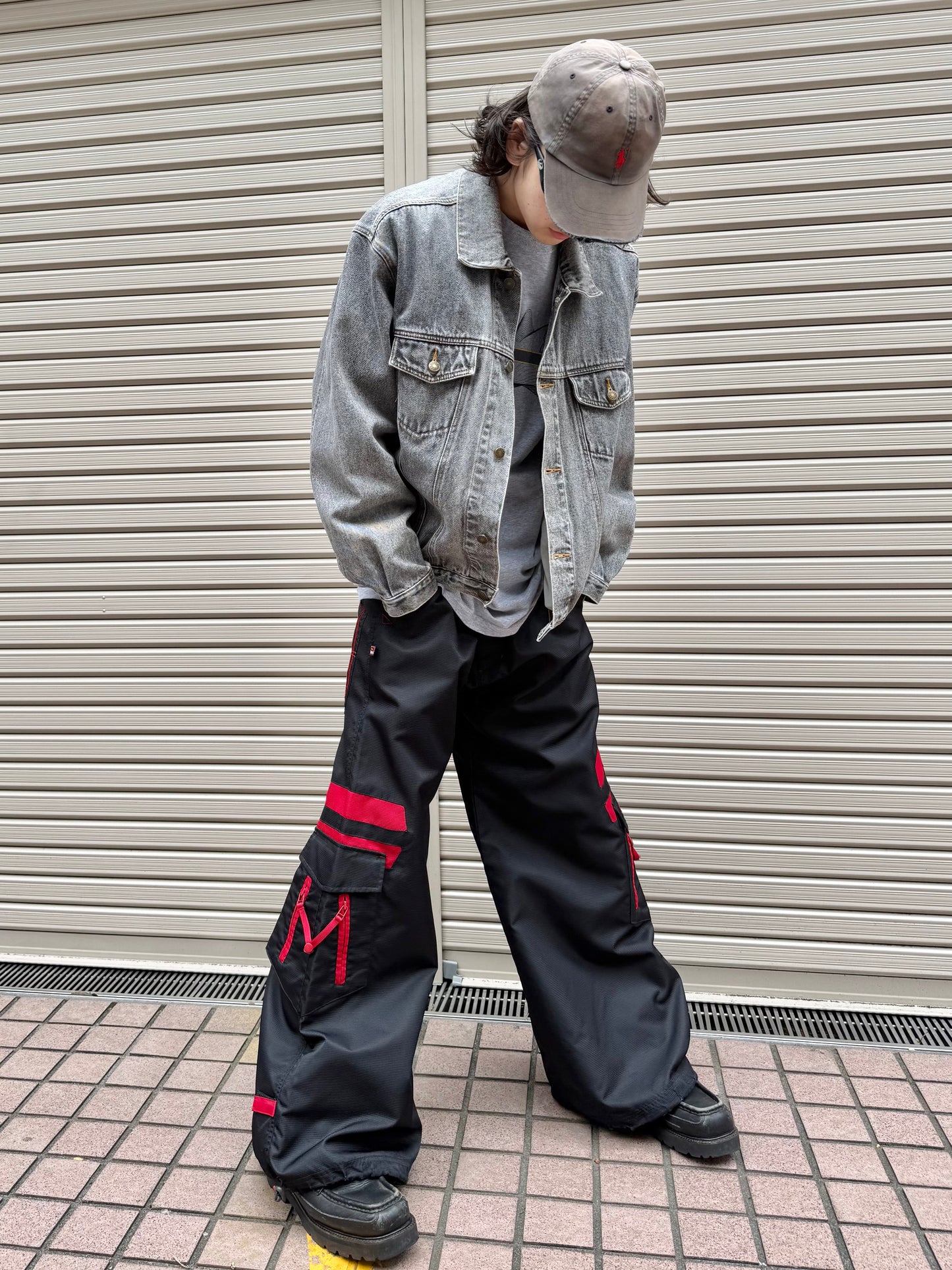 2000S CAFFEINE NYLON RAVE PANTS