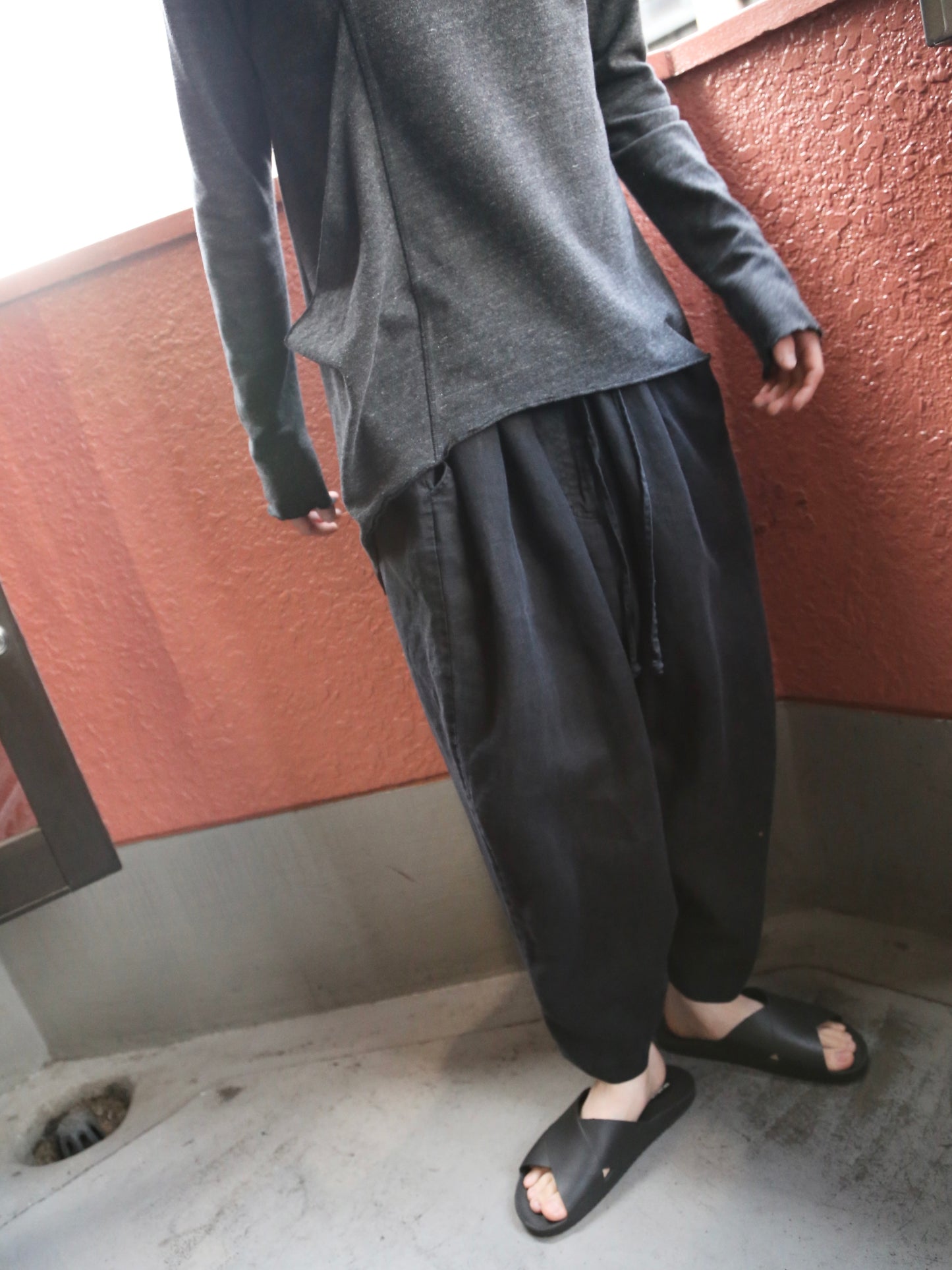 2000S LINEN EASY CROPPED PANTS
