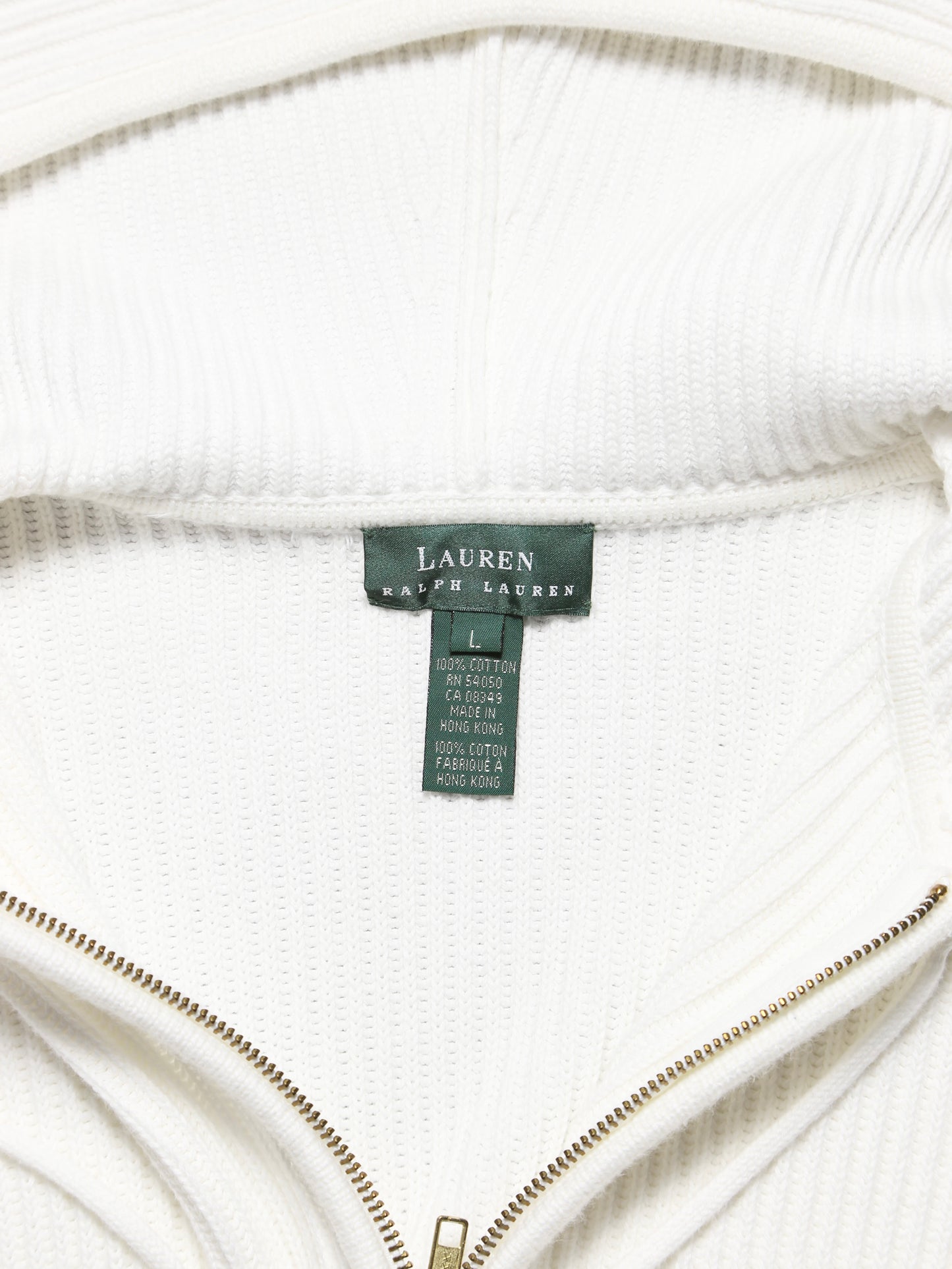 -2000S LAUREN RALPH LAUREN ZIP-UP KNIT HOODIE