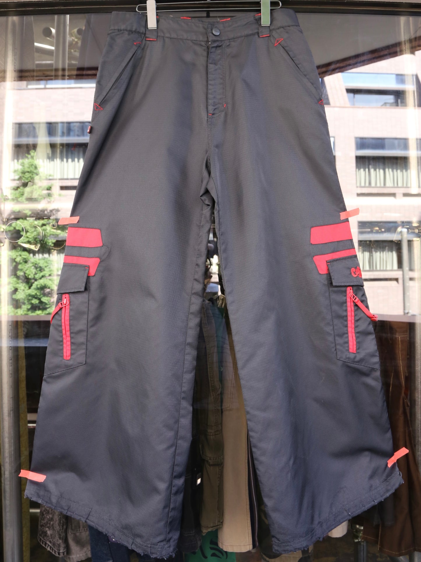 2000S CAFFEINE NYLON RAVE PANTS