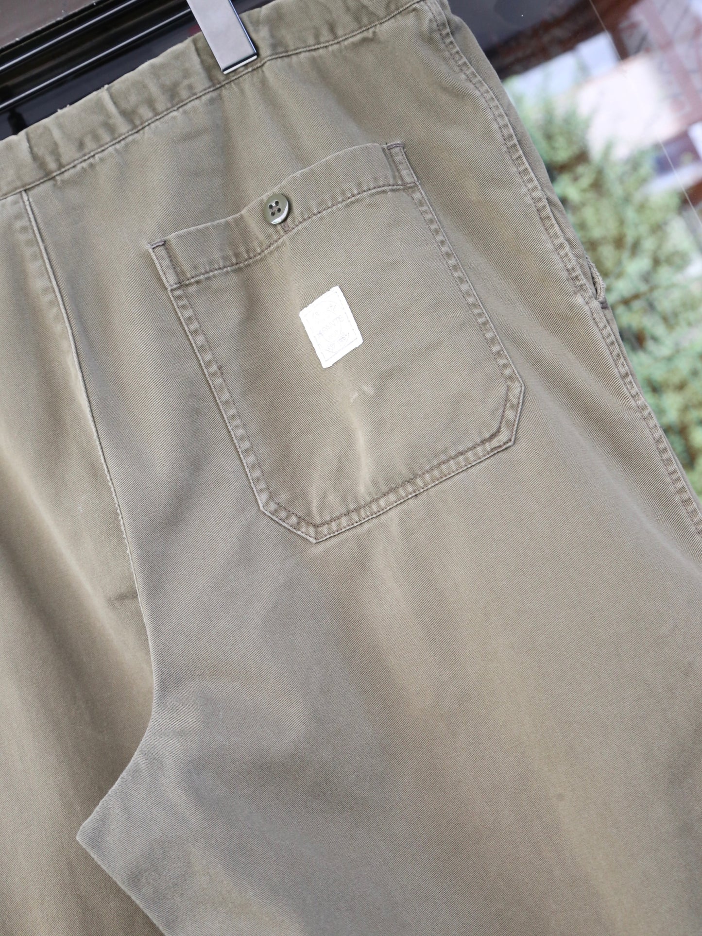 -2000S STRUCTURE COTTON EASY WIDE PANTS