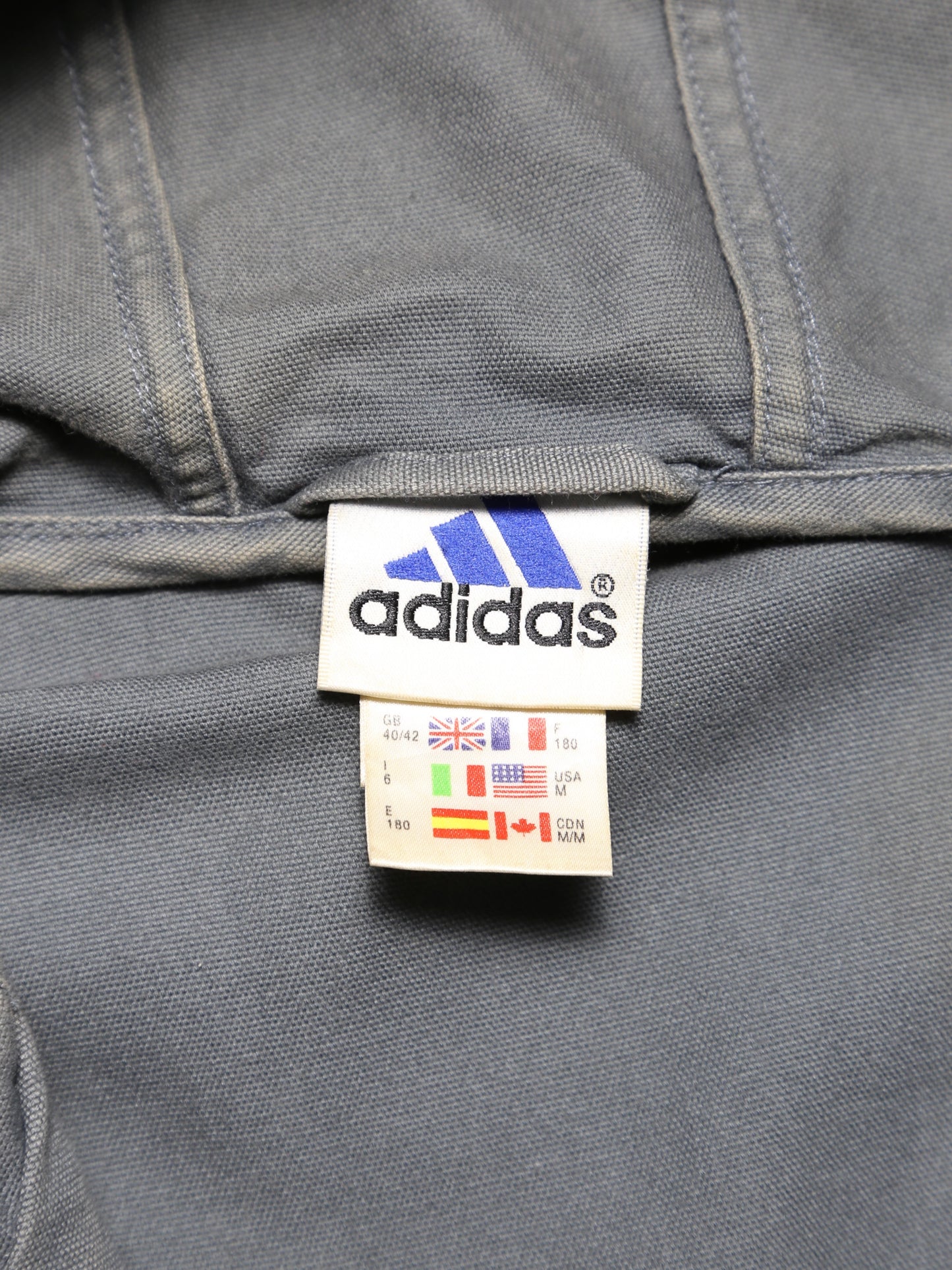 1990S ADIDAS COTTON ANORAK HOODIE