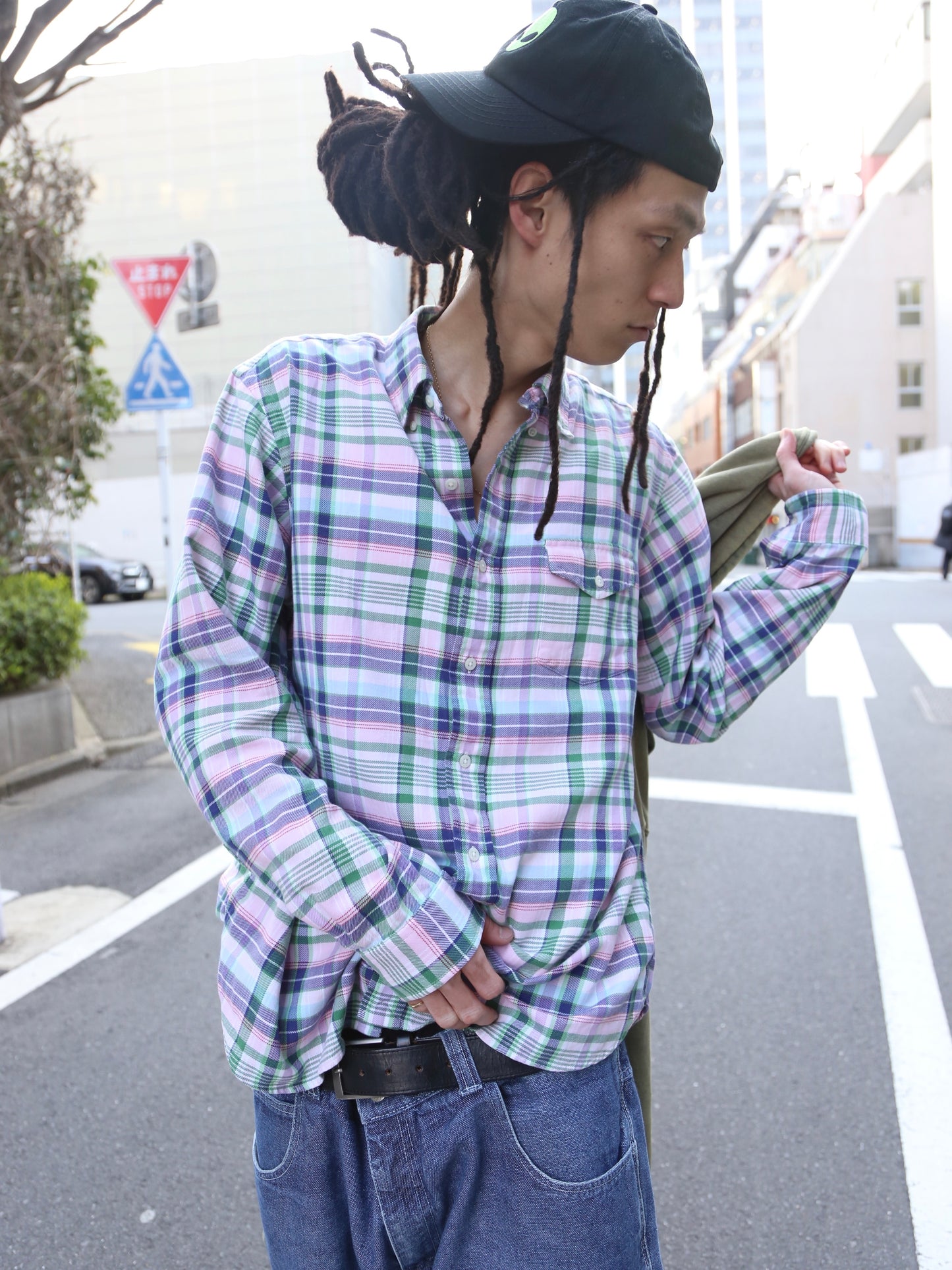 RALPH LAUREN PLAID PATTERN L/S BD SHIRT