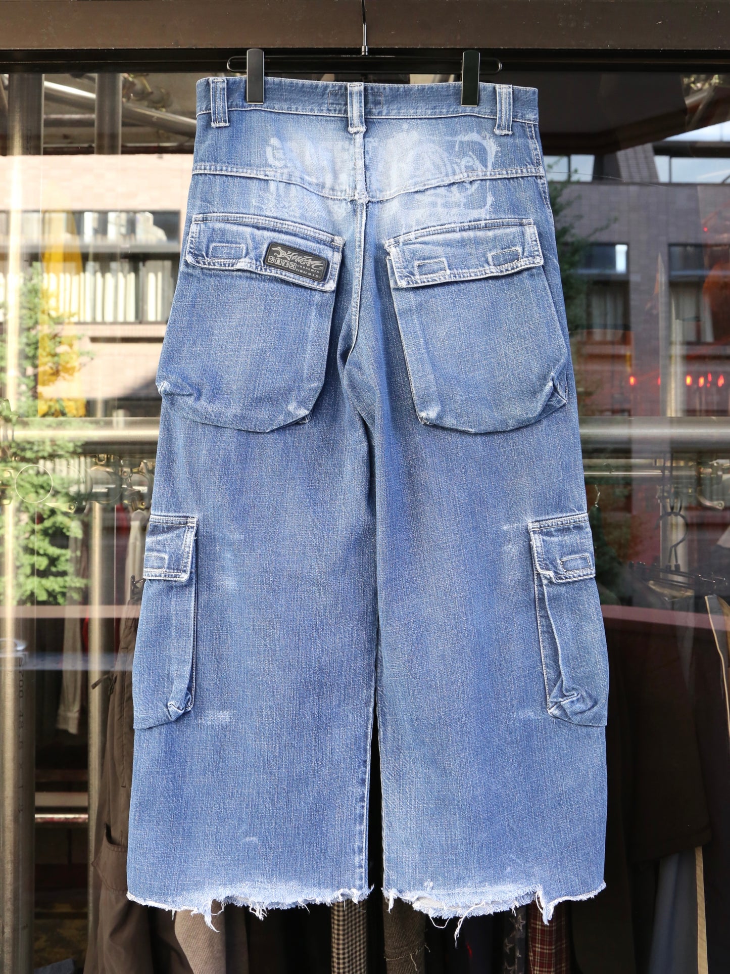 1990S PICO WEAR BAGGY DENIM CARGO PANTS