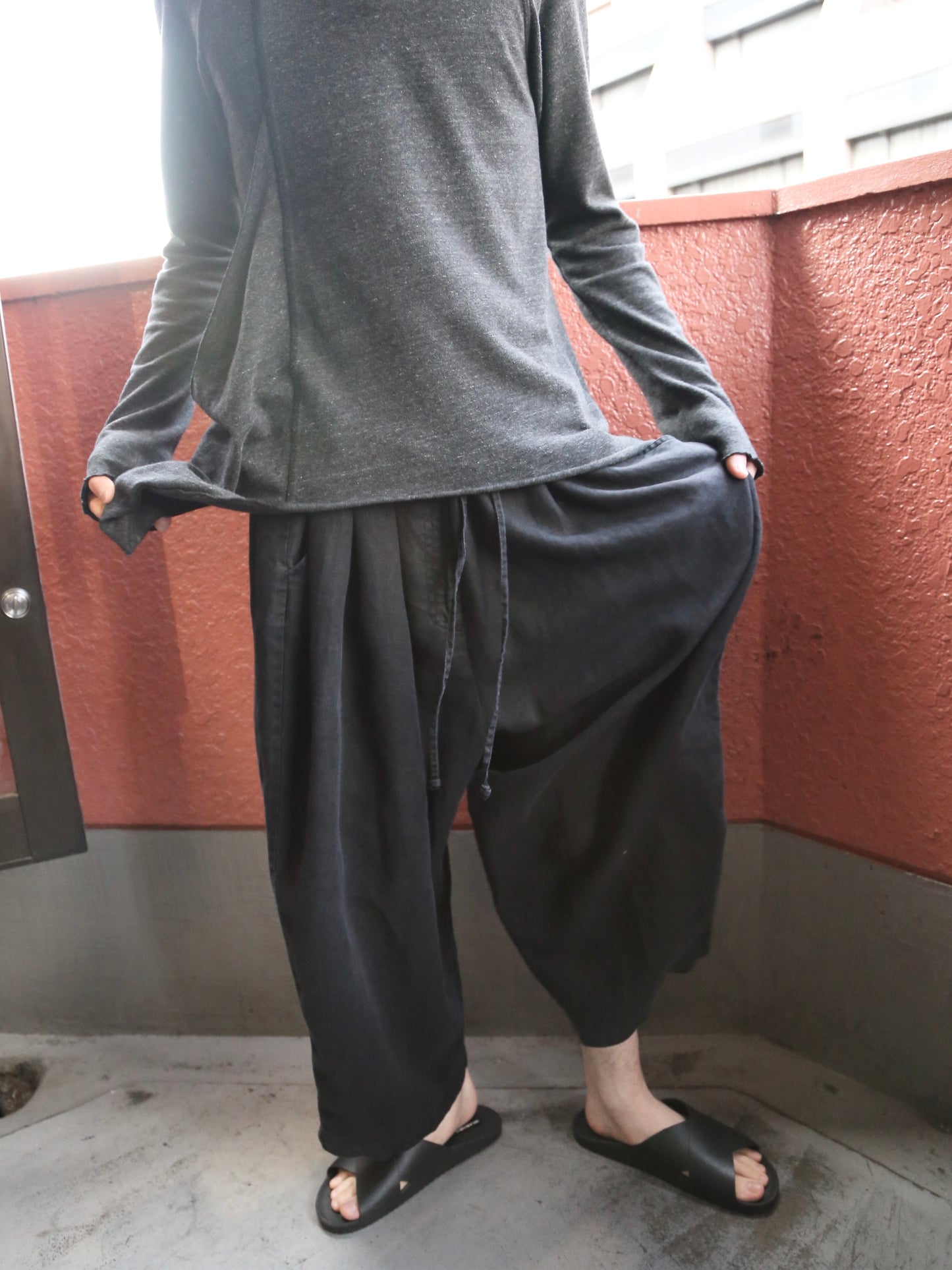 2000S LINEN EASY CROPPED PANTS
