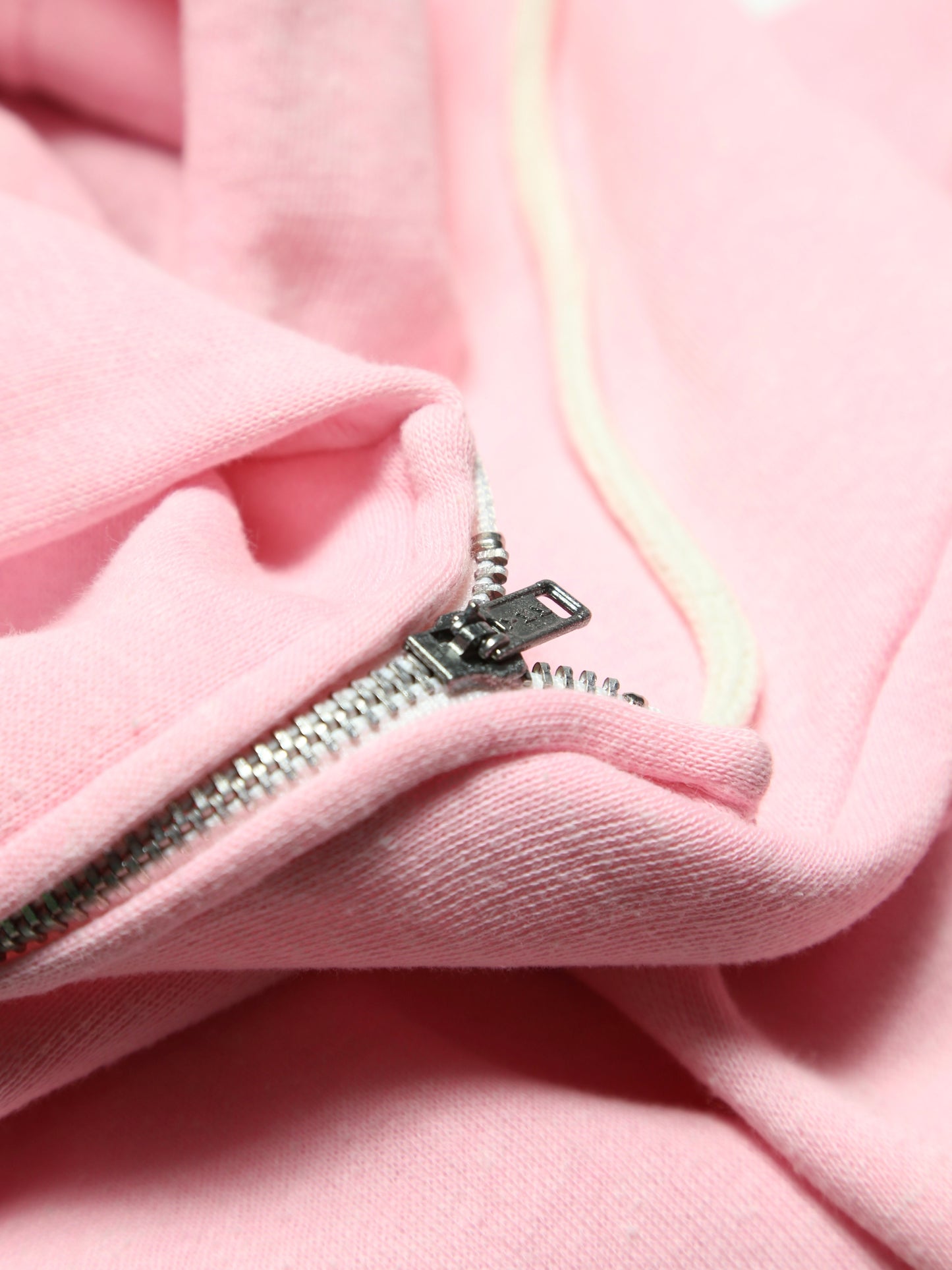 -1980S PASTEL PINK ZIP-UP HOODIE