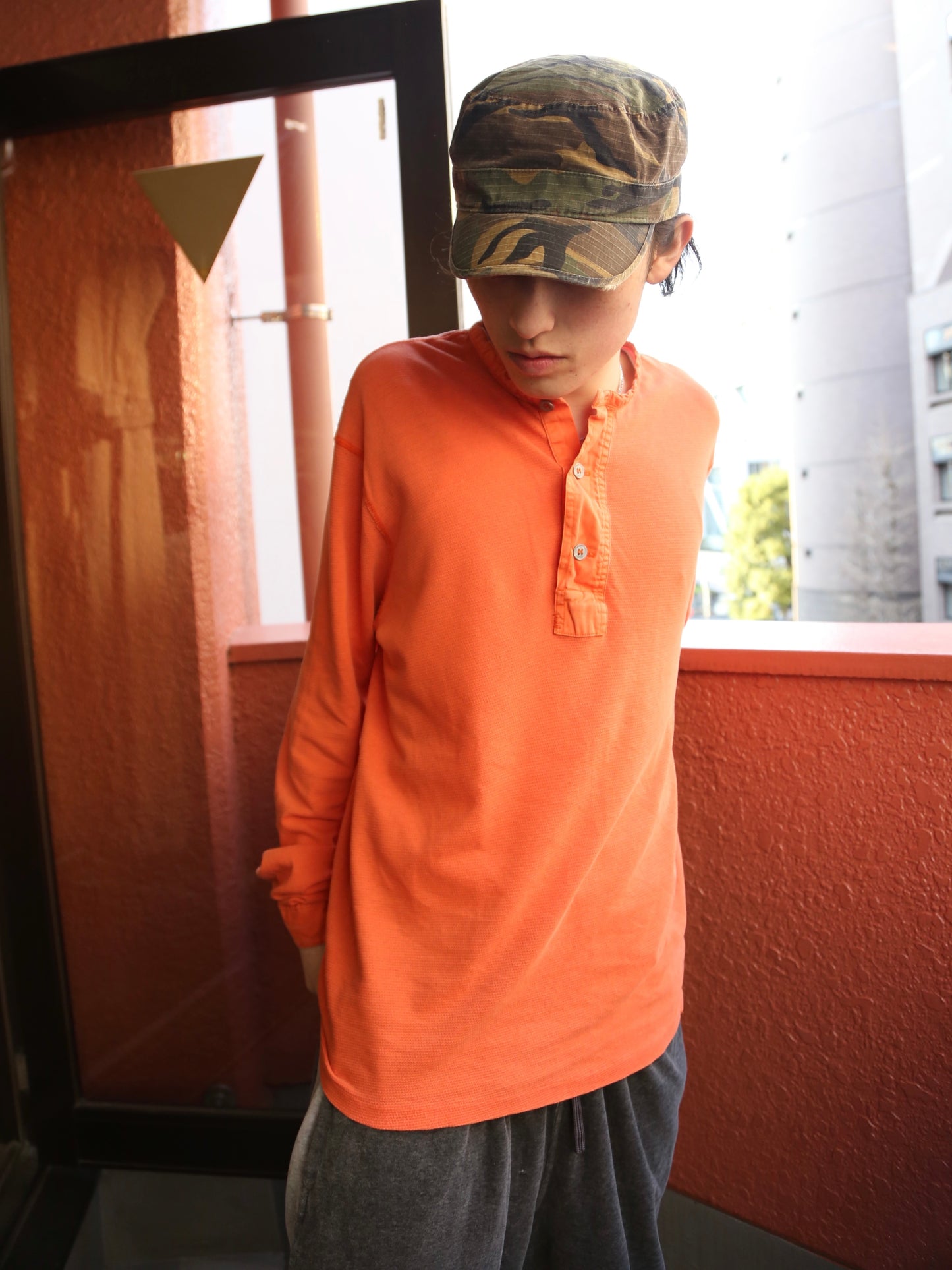 POLO BY RALPH LAUREN HENLEY NECK L/S TOP