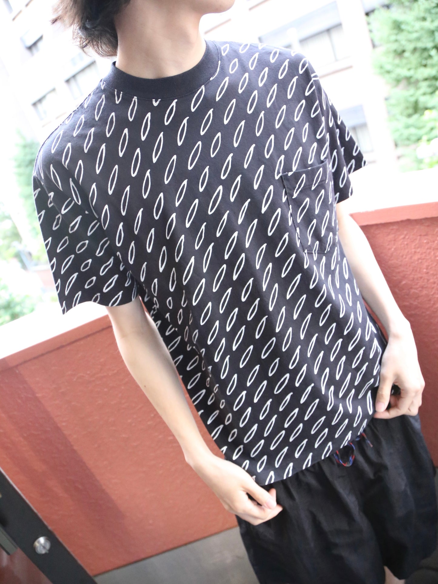1990S- ALL-OVER PRINT S/S POCKET TEE