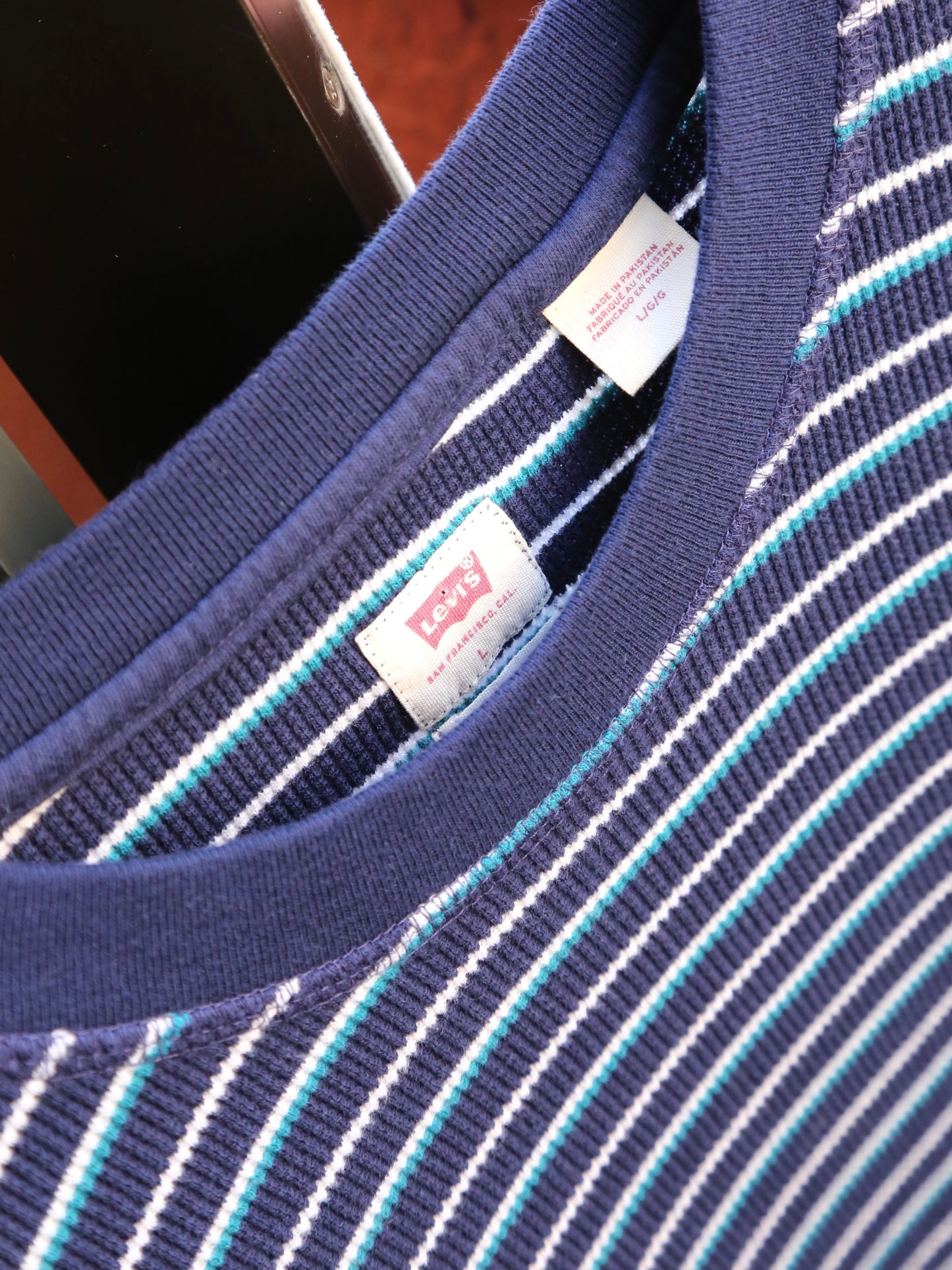 LEVI'S STRIPED THERMAL L/S TOP