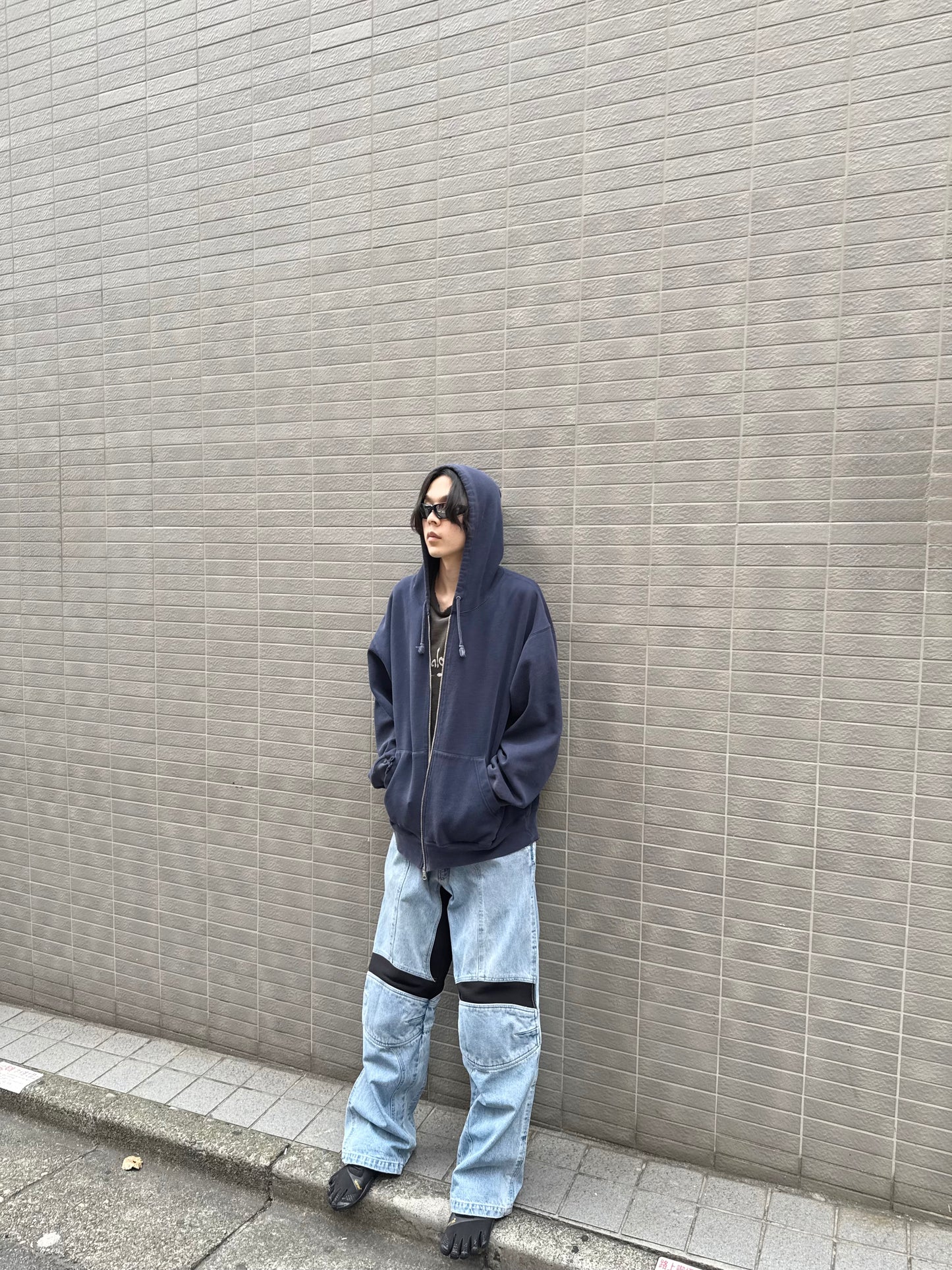 -2000S ICON RACING BAGGY DENIM PANTS