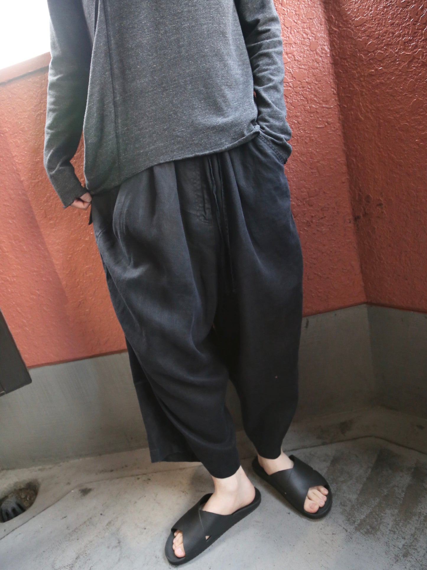 2000S LINEN EASY CROPPED PANTS